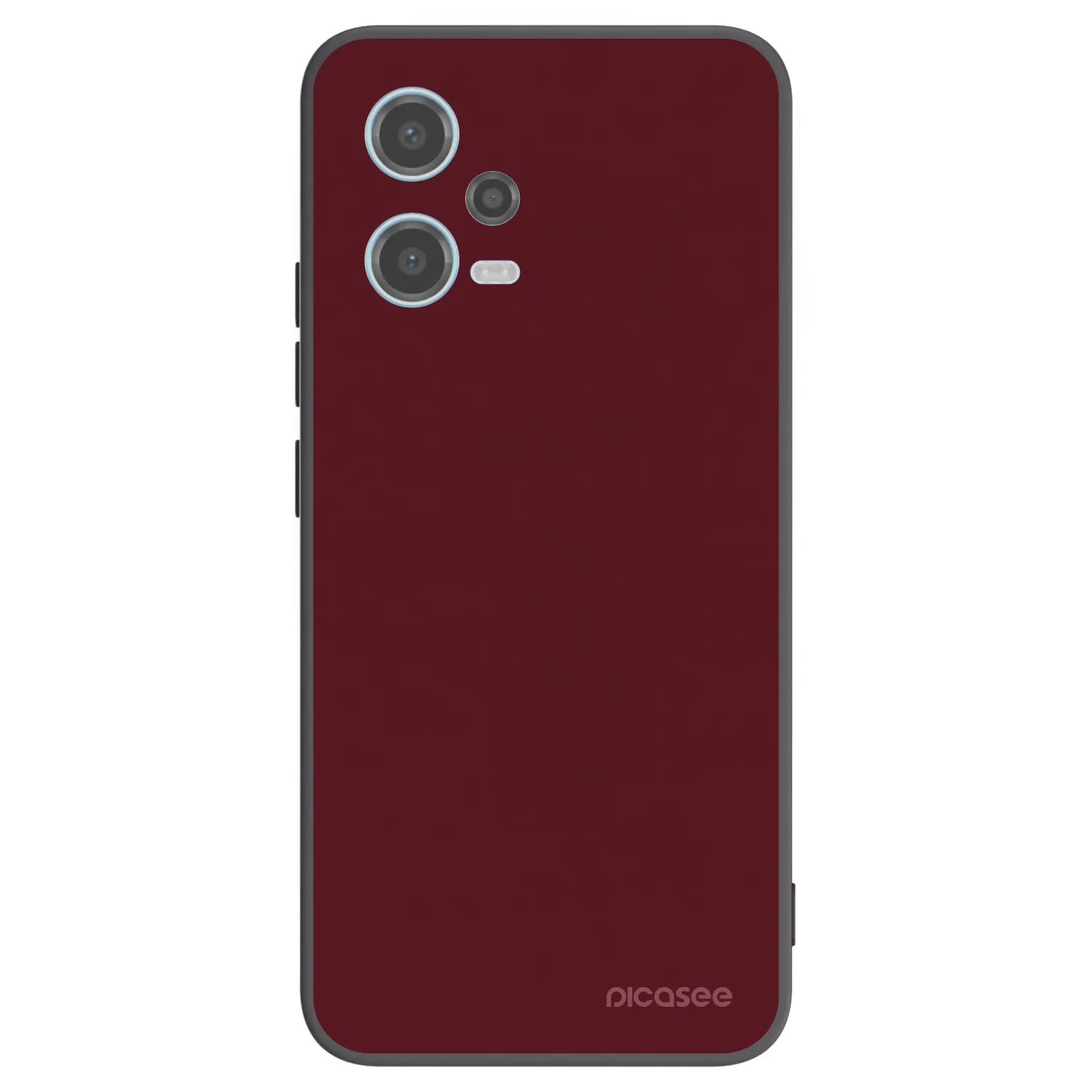 Picasee silikonowe czarne etui na Xiaomi Redmi Note 12 5G - Burgundy red