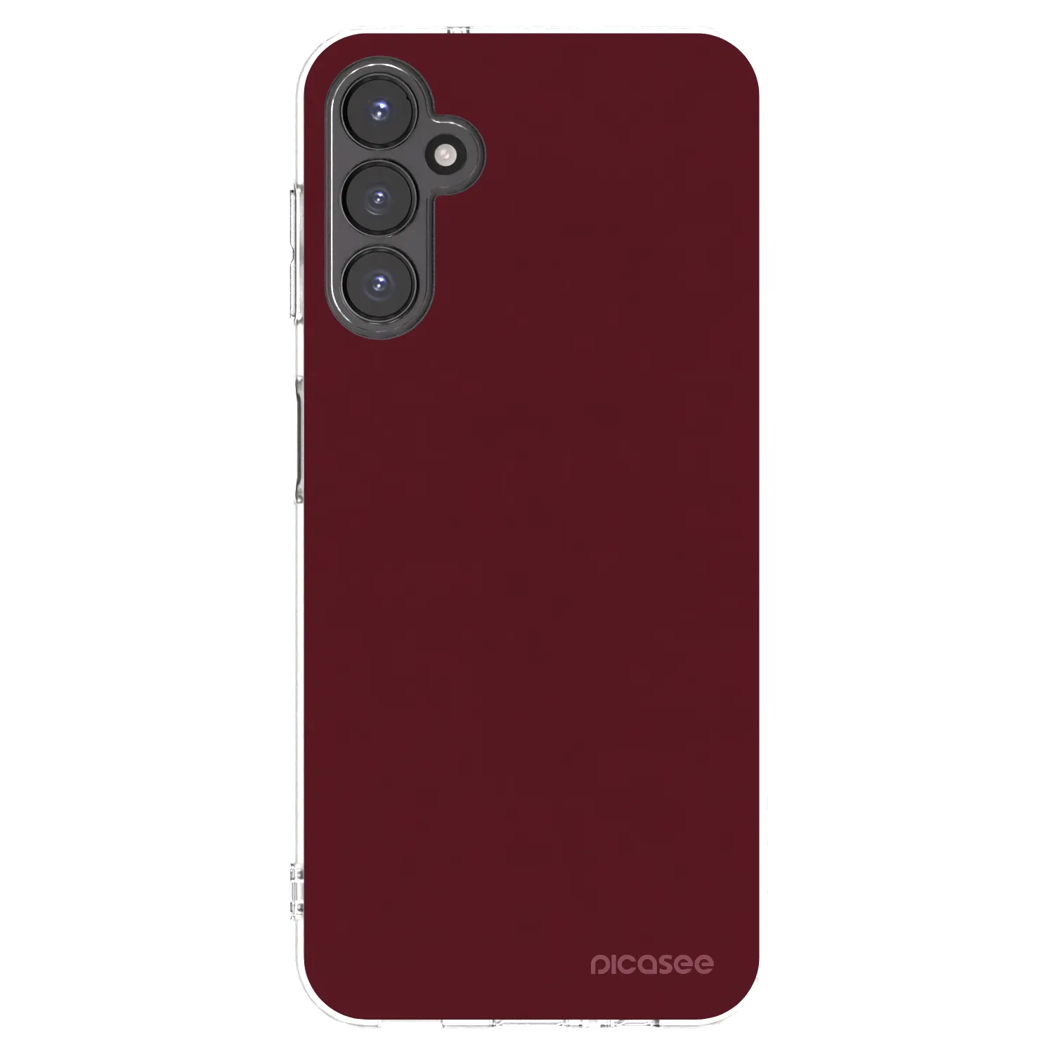Picasee silikonowe przeźroczyste etui na Samsung Galaxy A14 5G A146P - Burgundy red
