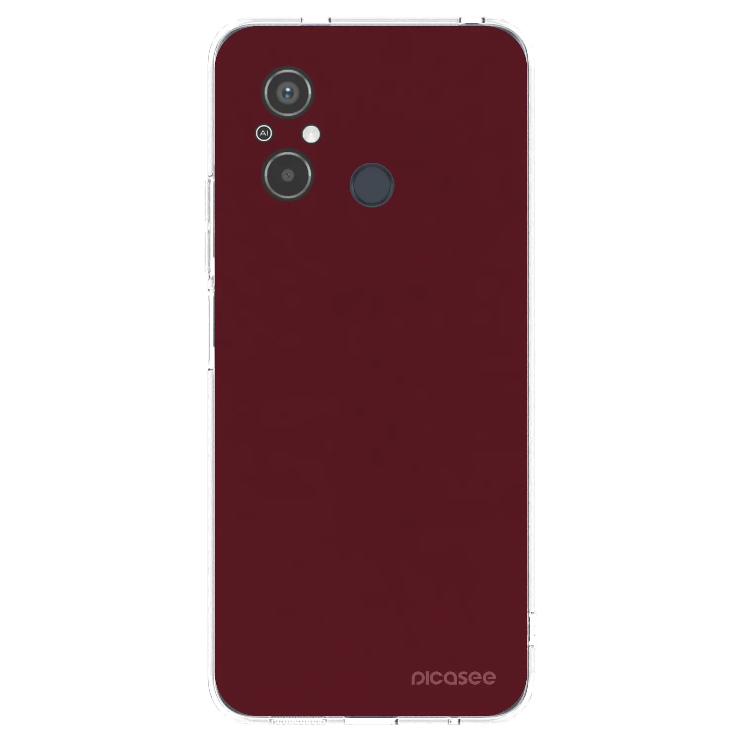 Picasee silikonowe przeźroczyste etui na Xiaomi Redmi 12C - Burgundy red