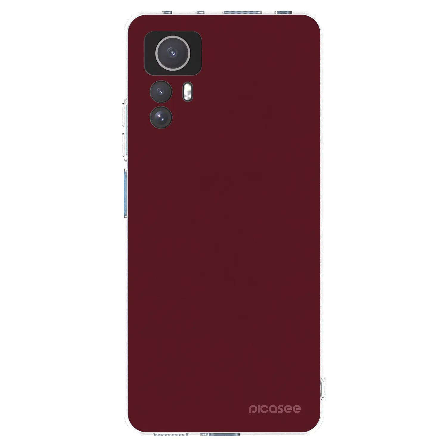 Picasee silikonowe przeźroczyste etui na Xiaomi Redmi Note 12S - Burgundy red