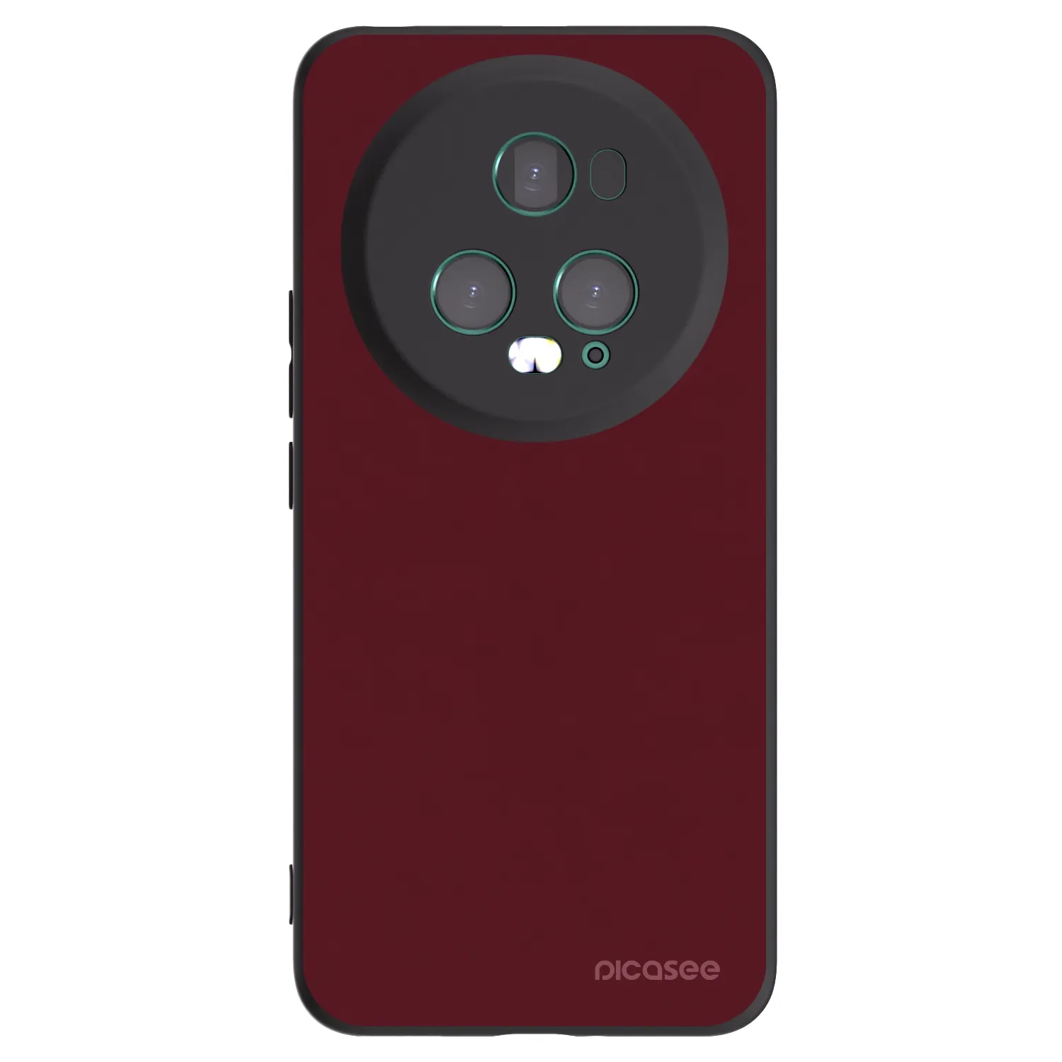 Picasee silikonowe czarne etui na Honor Magic5 Pro - Burgundy red
