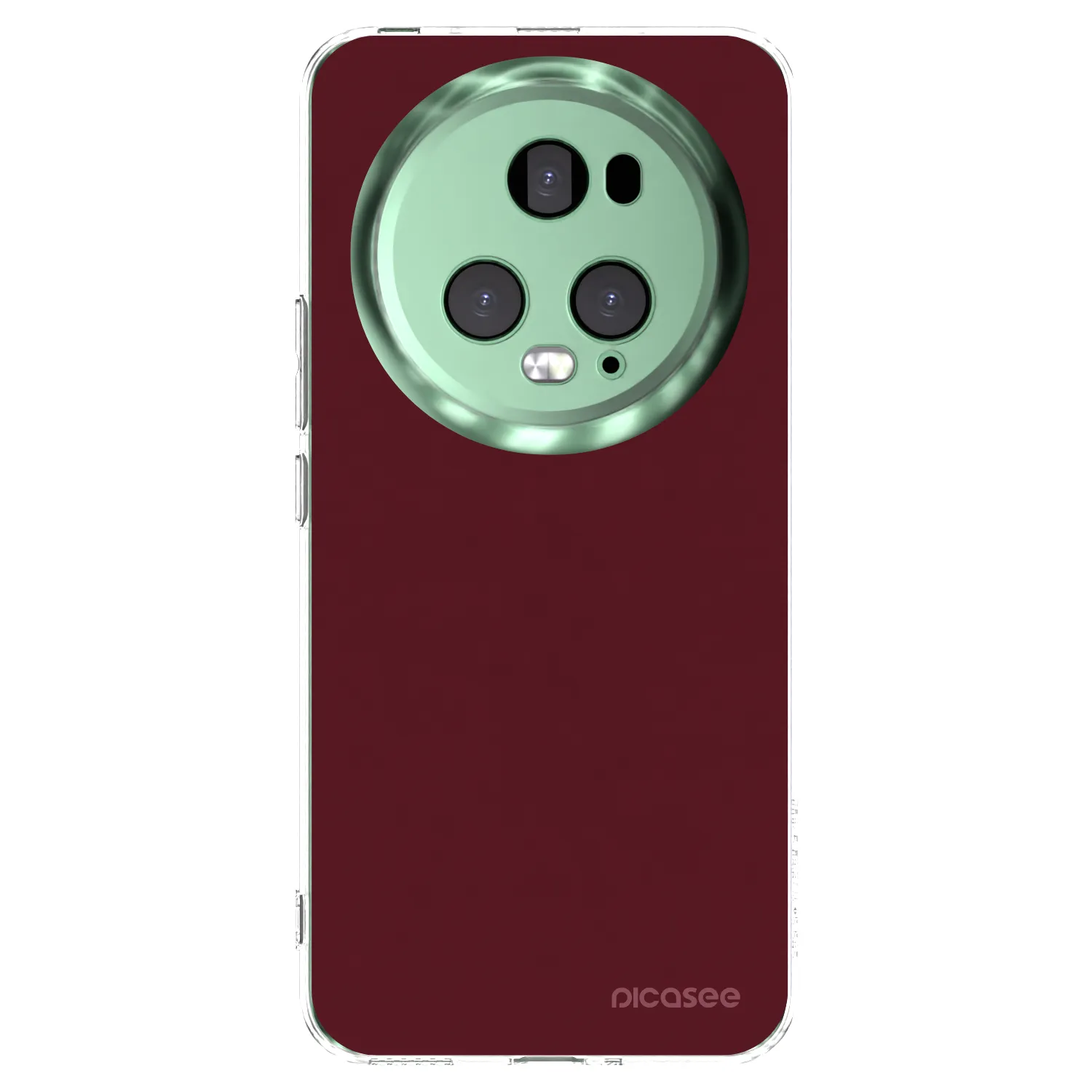 Picasee silikonowe przeźroczyste etui na Honor Magic5 Pro - Burgundy red