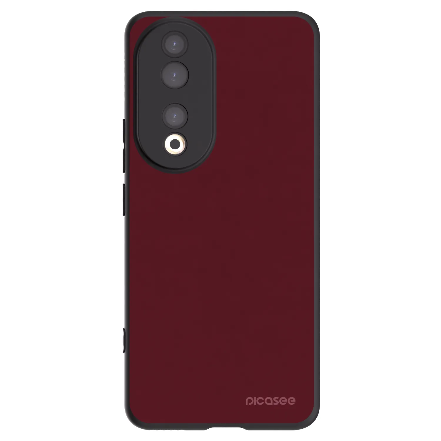 Picasee silikonowe czarne etui na Honor 90 5G - Burgundy red