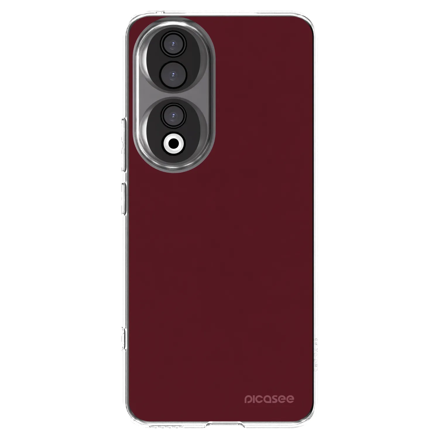 Picasee silikonowe przeźroczyste etui na Honor 90 5G - Burgundy red