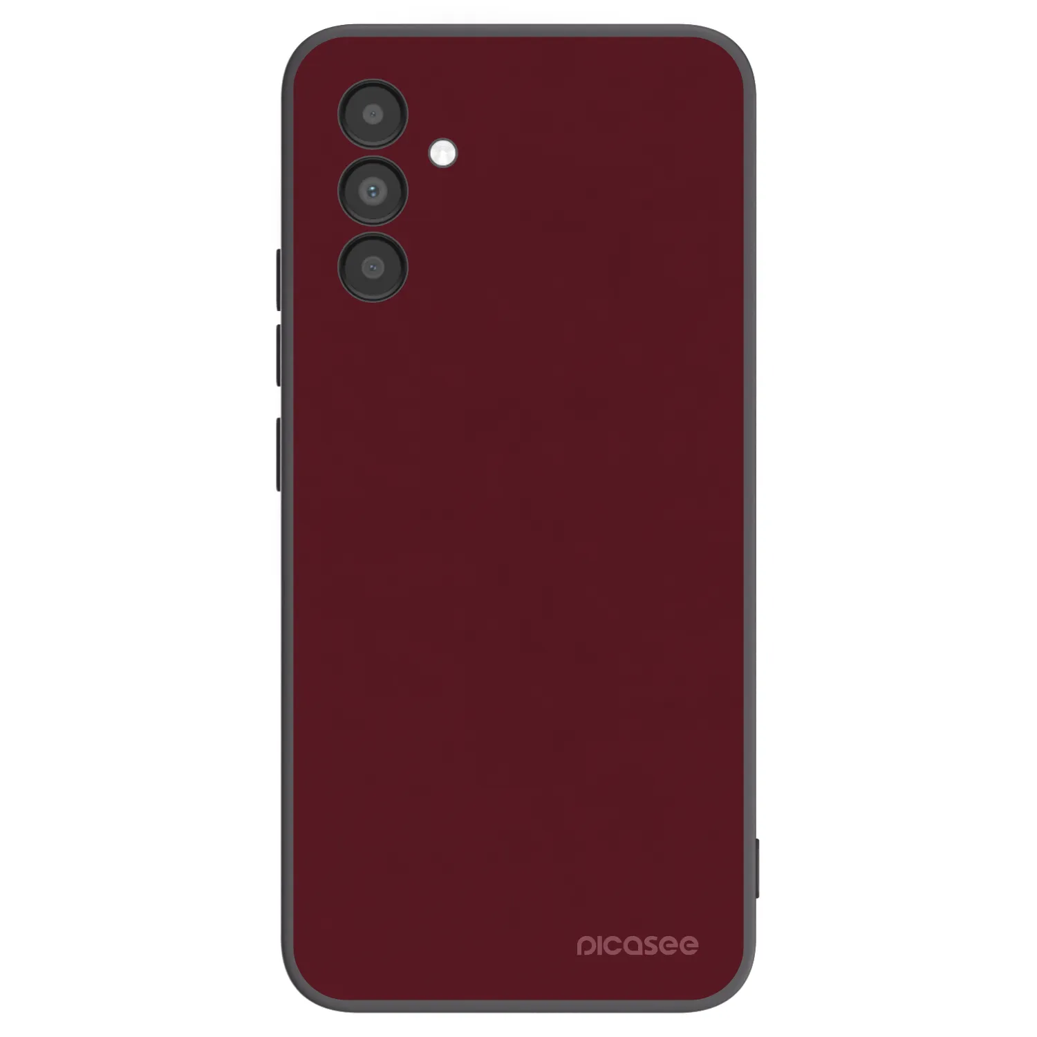 Picasee silikonowe czarne etui na Samsung Galaxy A04s A047F - Burgundy red