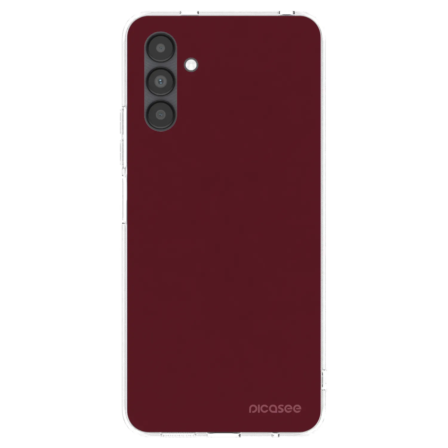 Picasee silikonowe przeźroczyste etui na Samsung Galaxy A04s A047F - Burgundy red