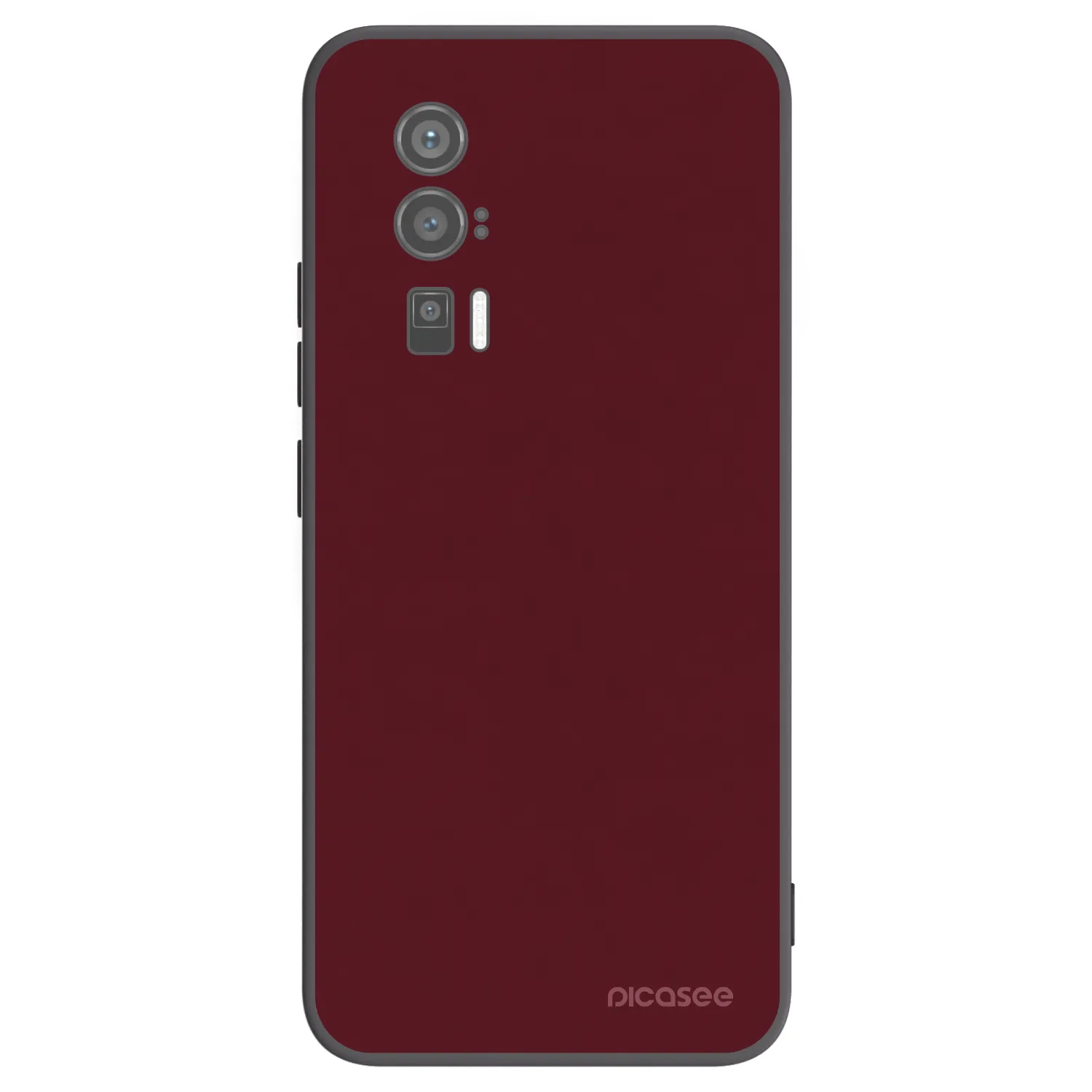 Picasee silikonowe czarne etui na Xiaomi Poco F5 Pro 5G - Burgundy red