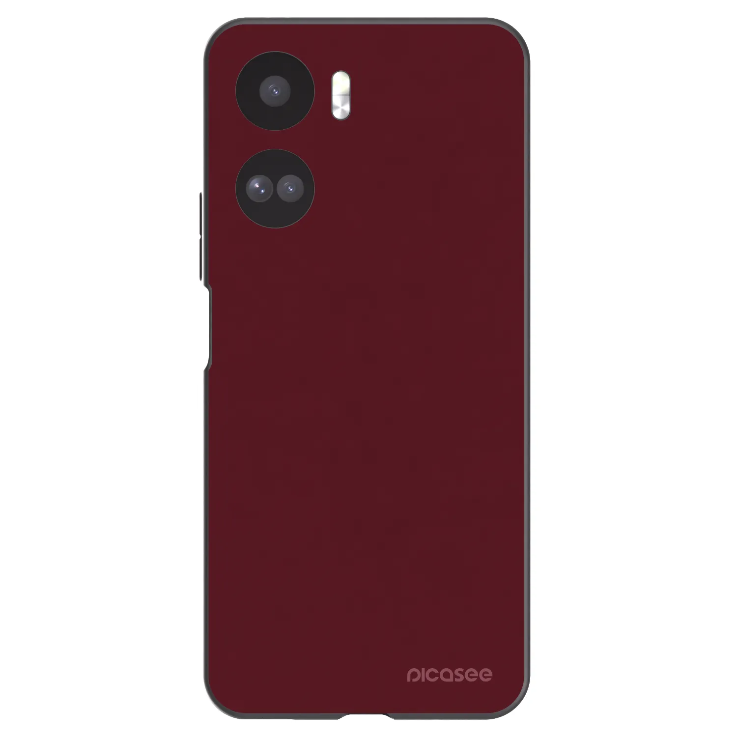 Picasee silikonowe czarne etui na Honor 90 Lite 5G - Burgundy red