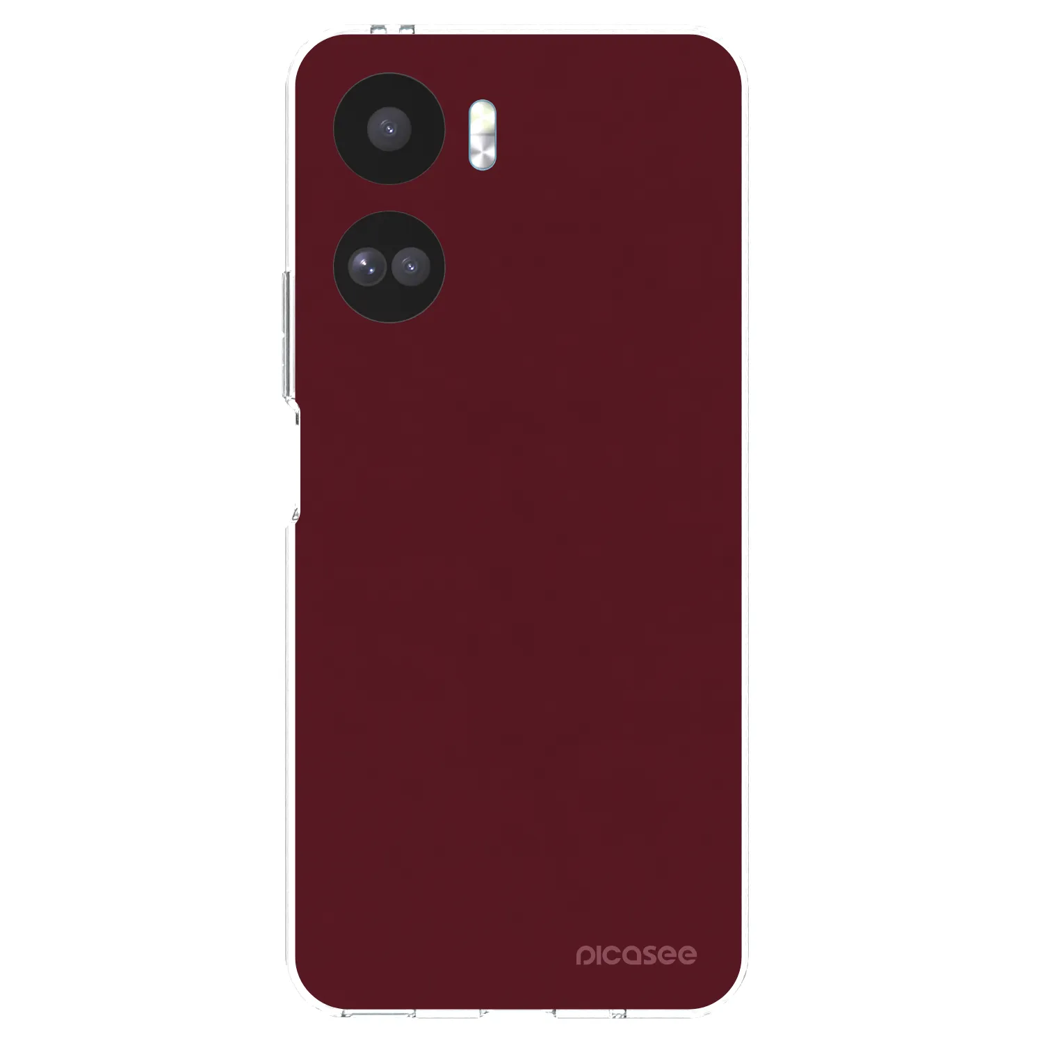 Picasee silikonowe przeźroczyste etui na Honor 90 Lite 5G - Burgundy red