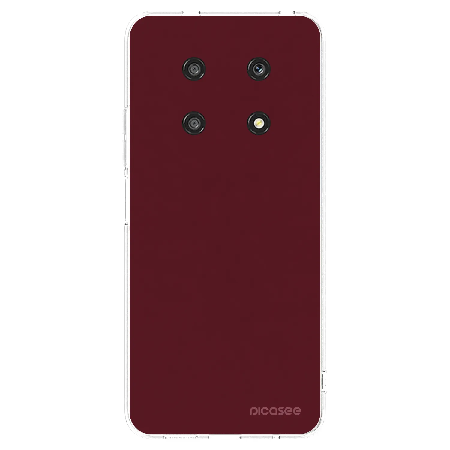 Picasee silikonowe przeźroczyste etui na Honor Magic4 Lite 5G - Burgundy red