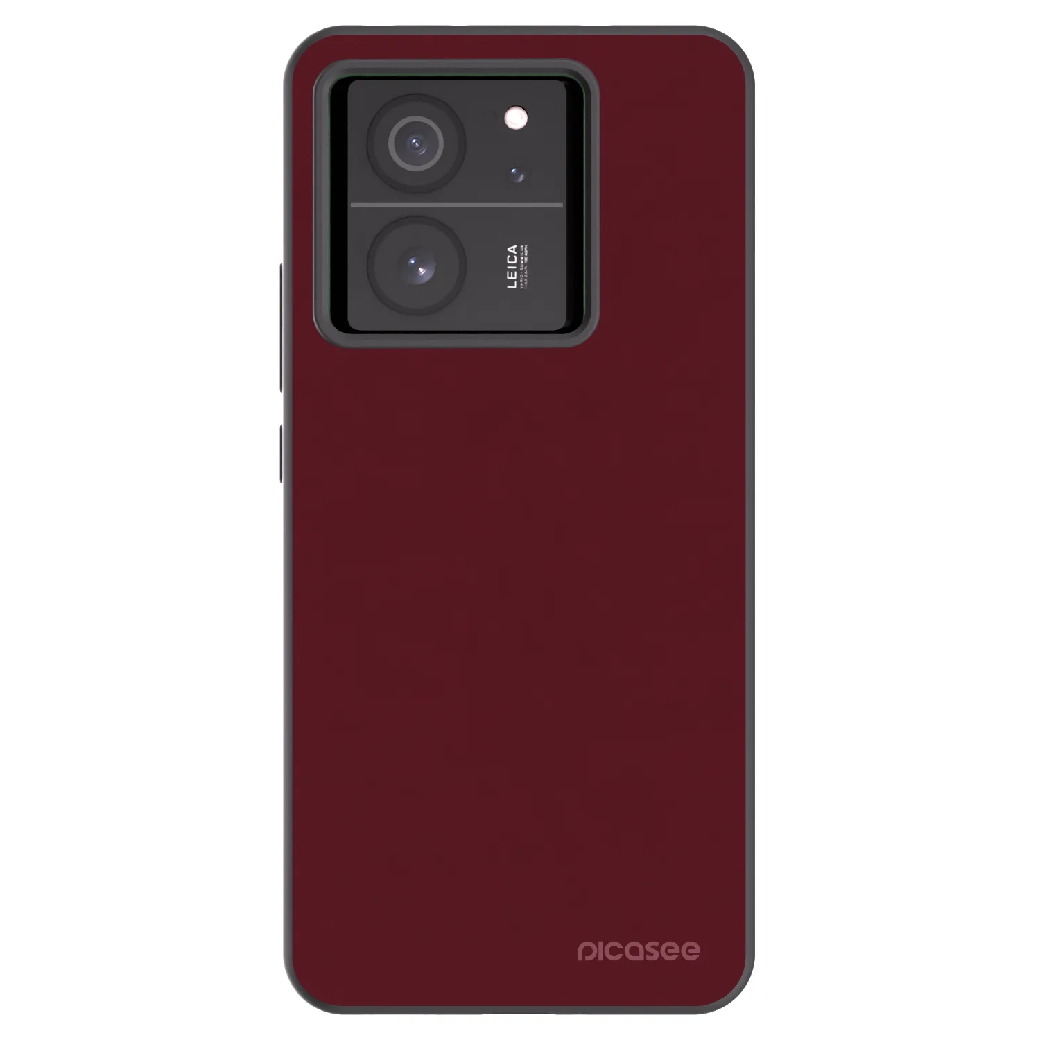 Picasee silikonowe czarne etui na Xiaomi 13T - Burgundy red