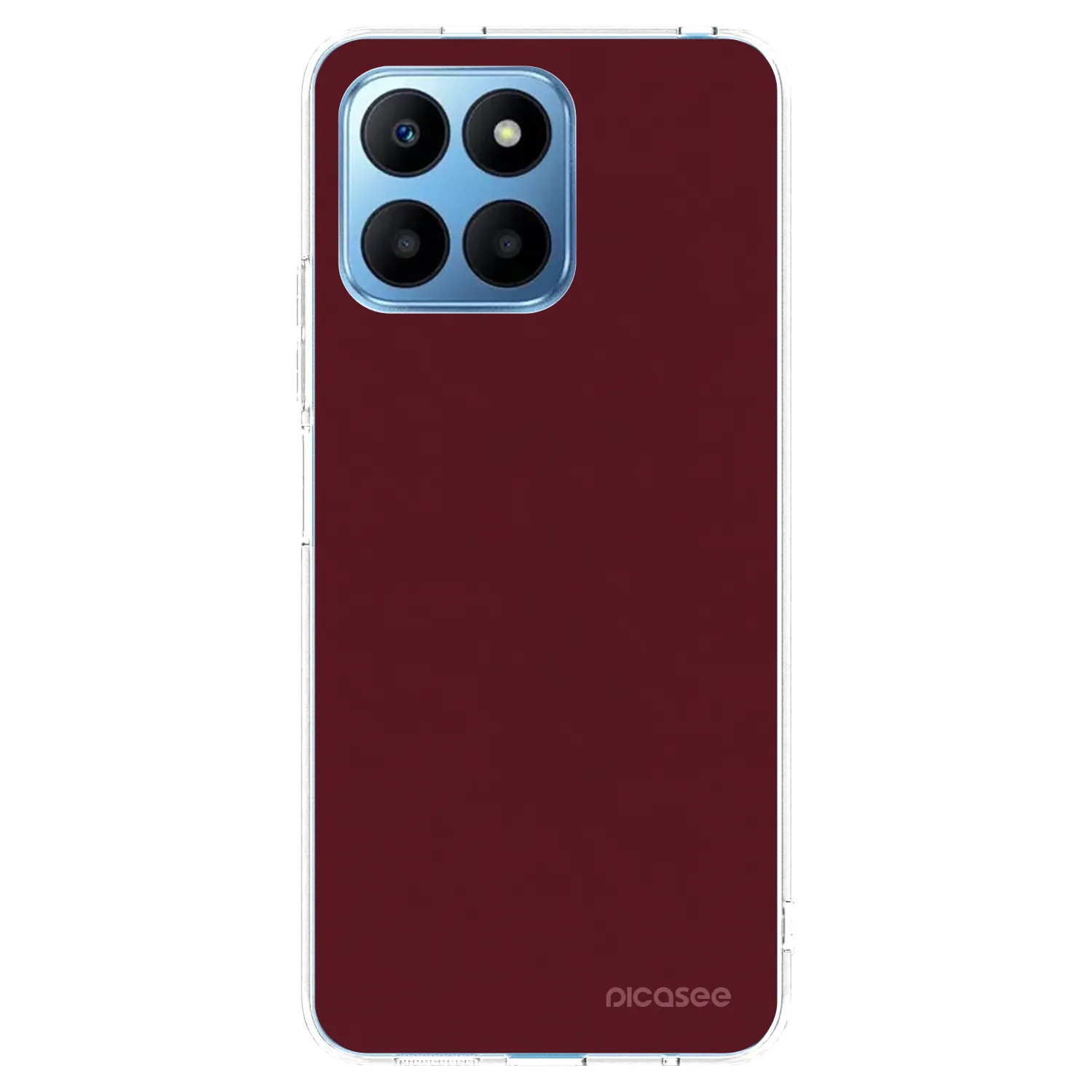 Picasee silikonowe przeźroczyste etui na Honor 70 Lite - Burgundy red