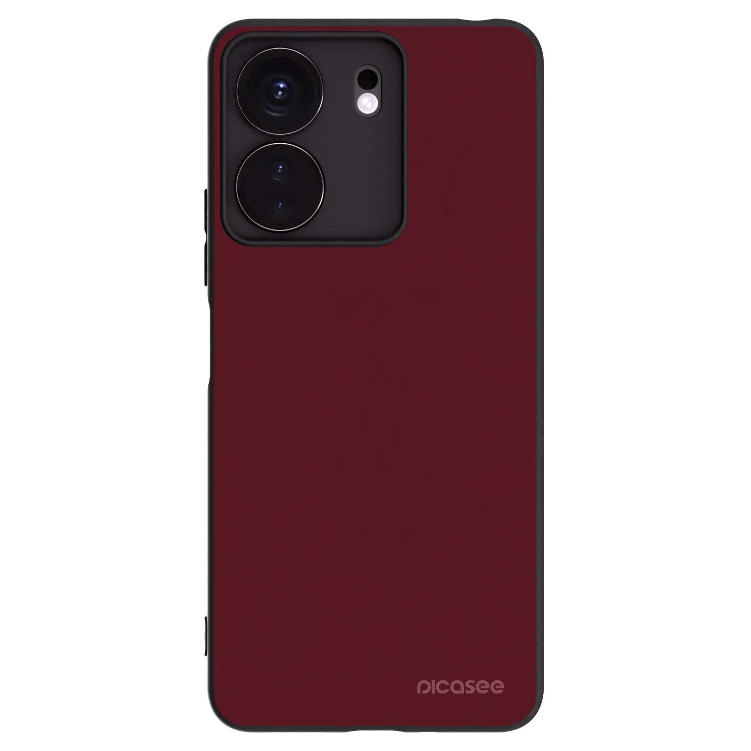 Picasee silikonowe czarne etui na Xiaomi Redmi 13C 4G - Burgundy red