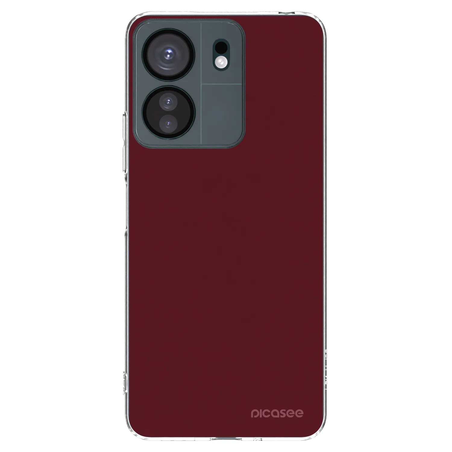 Picasee silikonowe przeźroczyste etui na Xiaomi Redmi 13C 4G - Burgundy red
