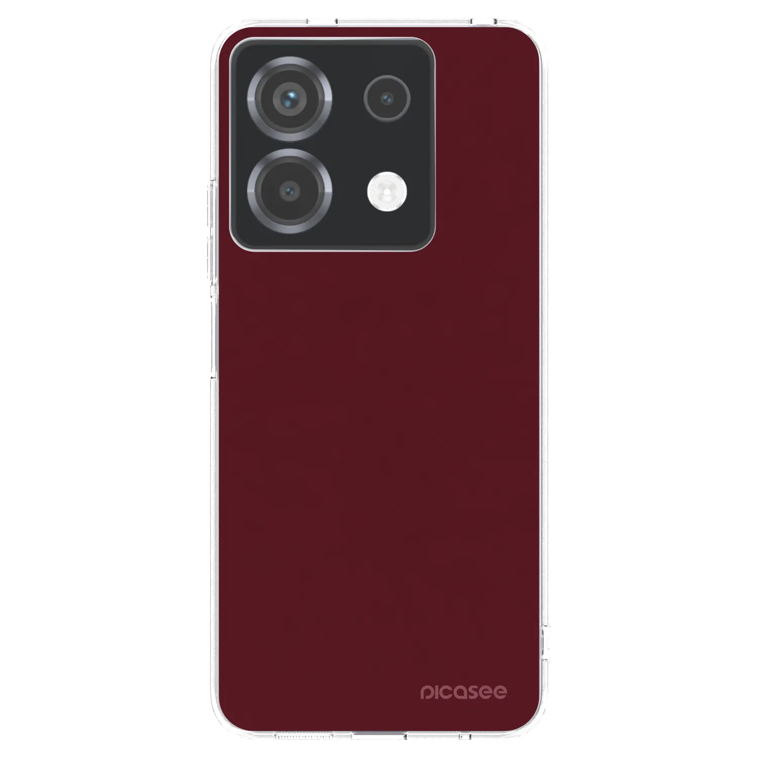 Picasee silikonowe przeźroczyste etui na Xiaomi Poco X6 - Burgundy red