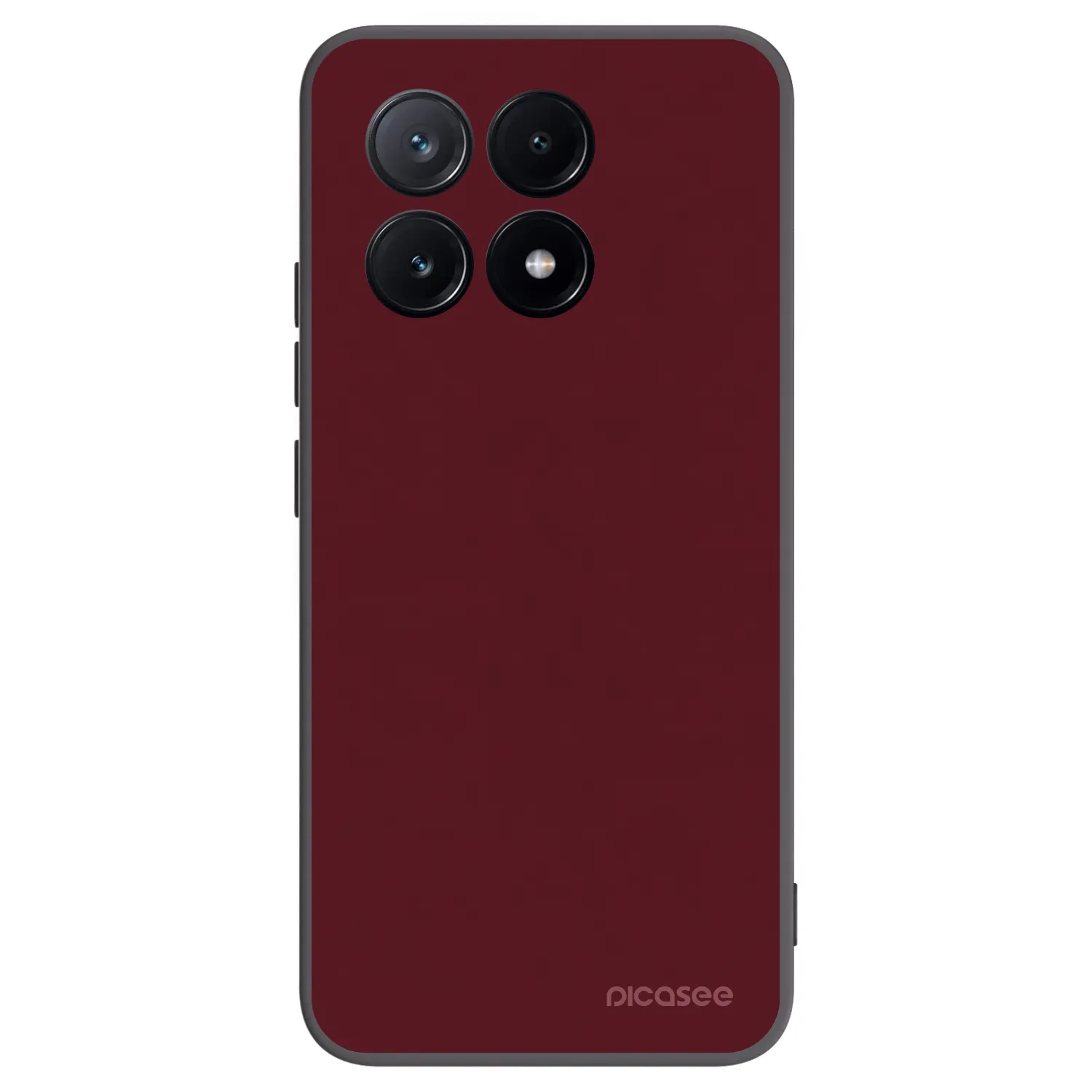 Picasee silikonowe czarne etui na Xiaomi Poco X6 Pro - Burgundy red