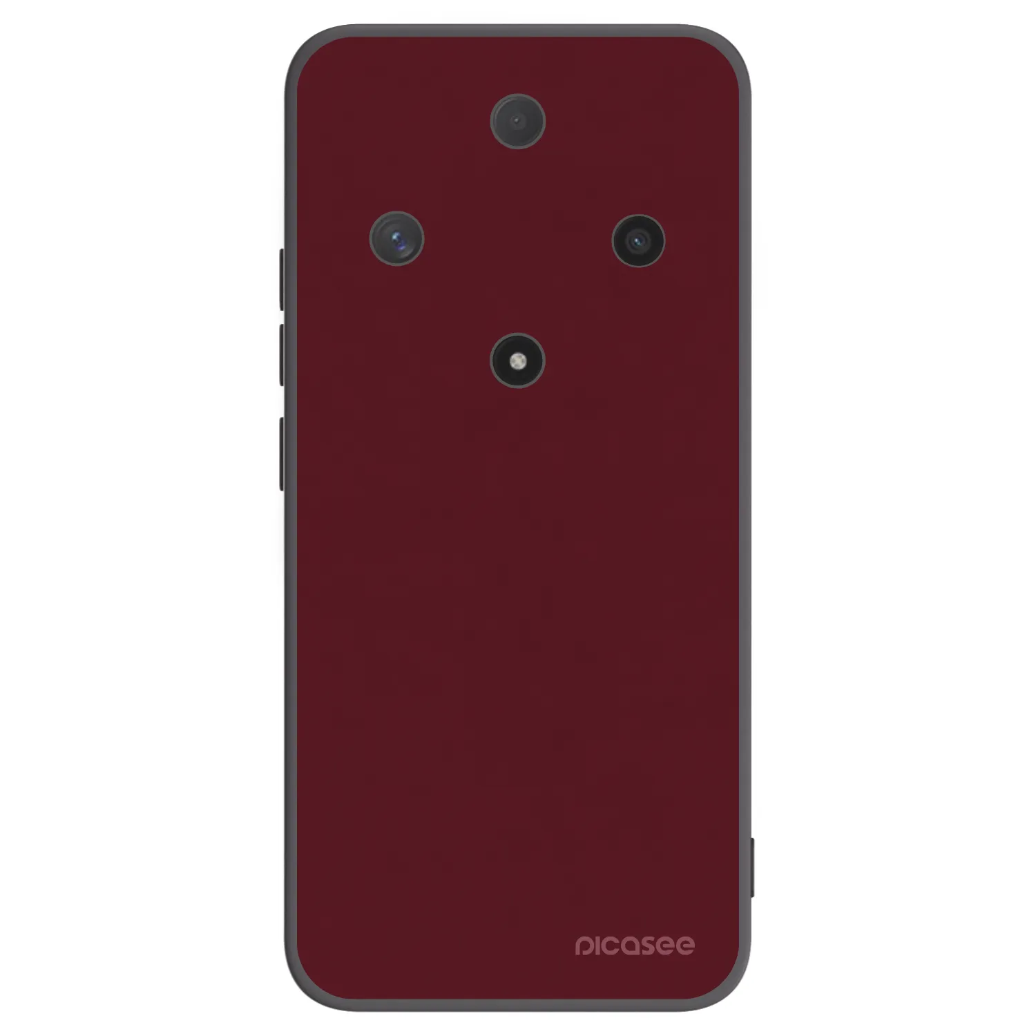 Picasee silikonowe czarne etui na Honor Magic6 Lite 5G - Burgundy red
