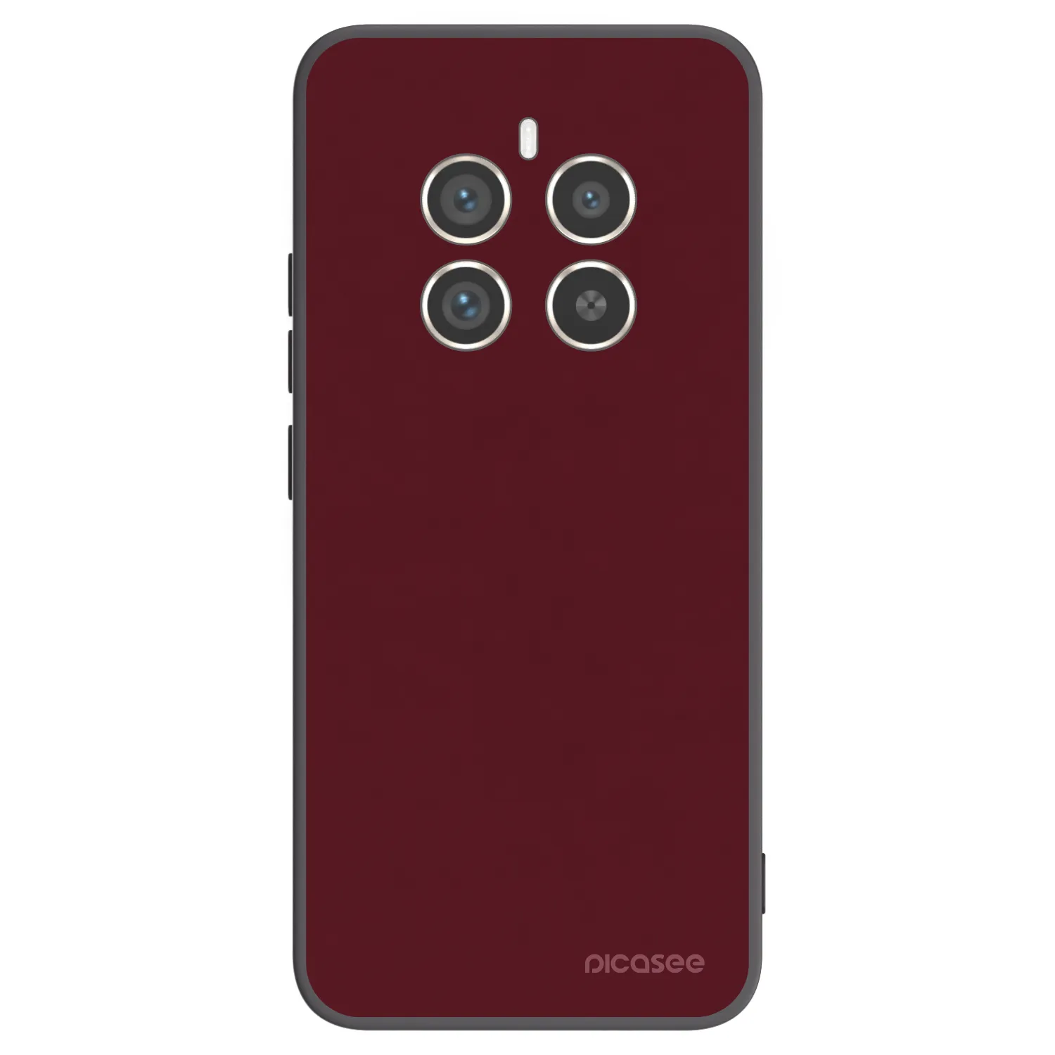 Picasee silikonowe czarne etui na Realme 12 Pro 5G - Burgundy red