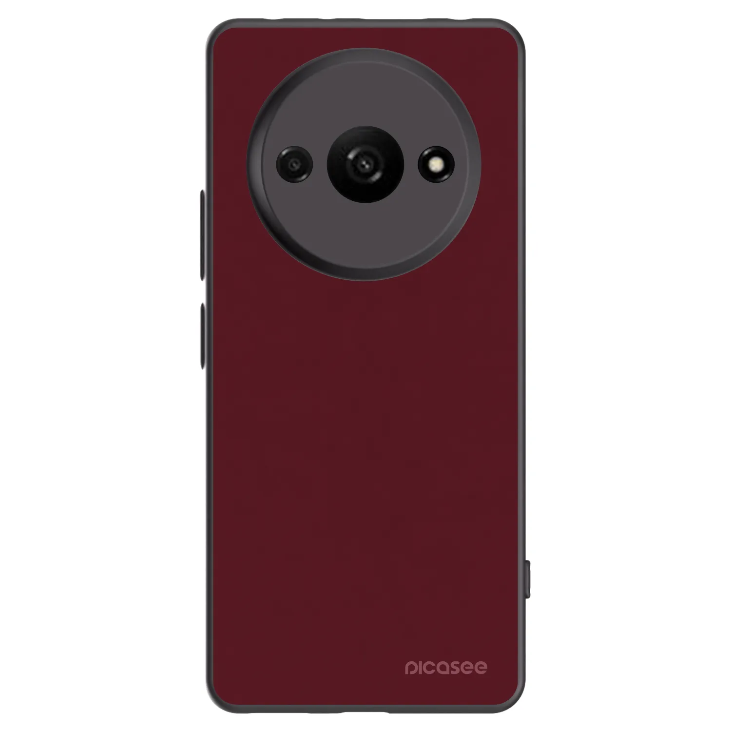 Picasee silikonowe czarne etui na Xiaomi Redmi A3 - Burgundy red