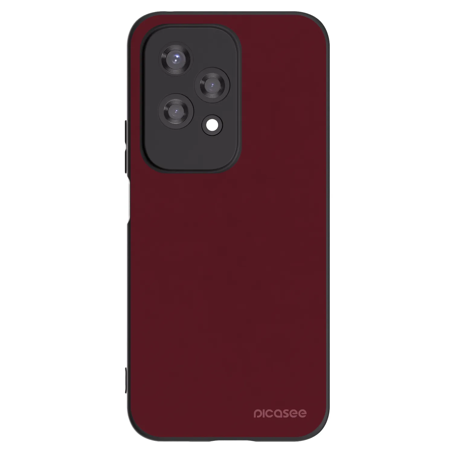 Picasee silikonowe czarne etui na Honor 200 Lite - Burgundy red