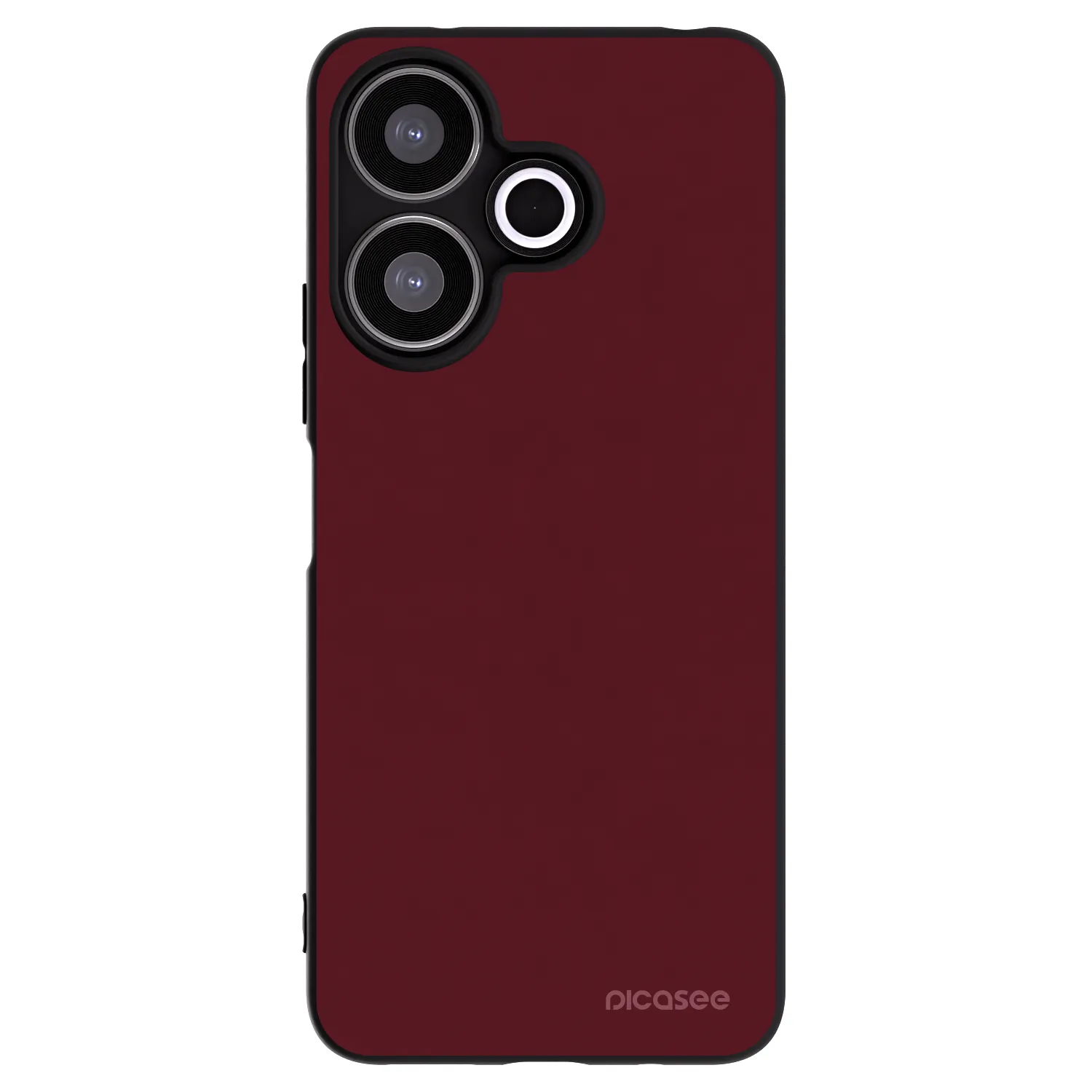 Picasee silikonowe czarne etui na Xiaomi Redmi 13 4G - Burgundy red