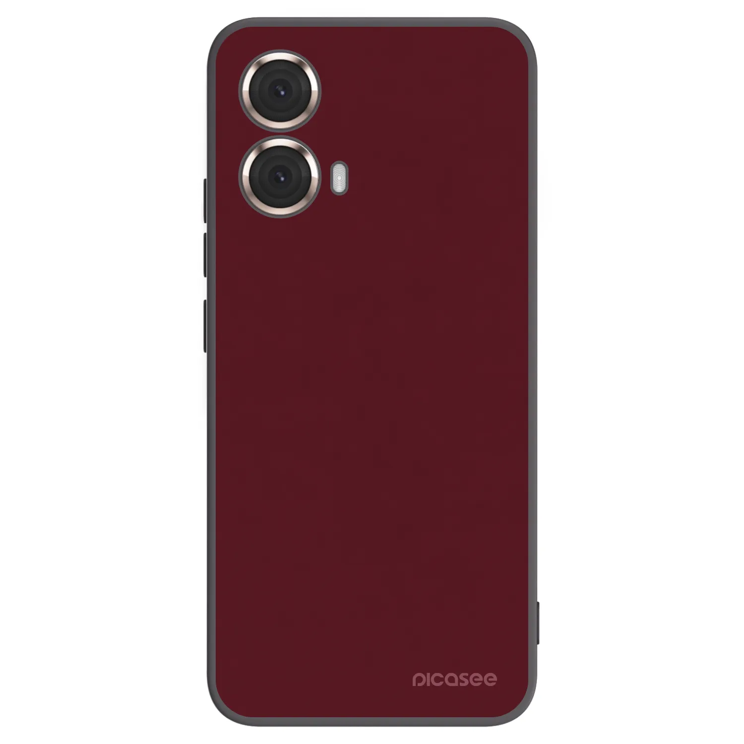 Picasee silikonowe czarne etui na Motorola Moto G85 - Burgundy red