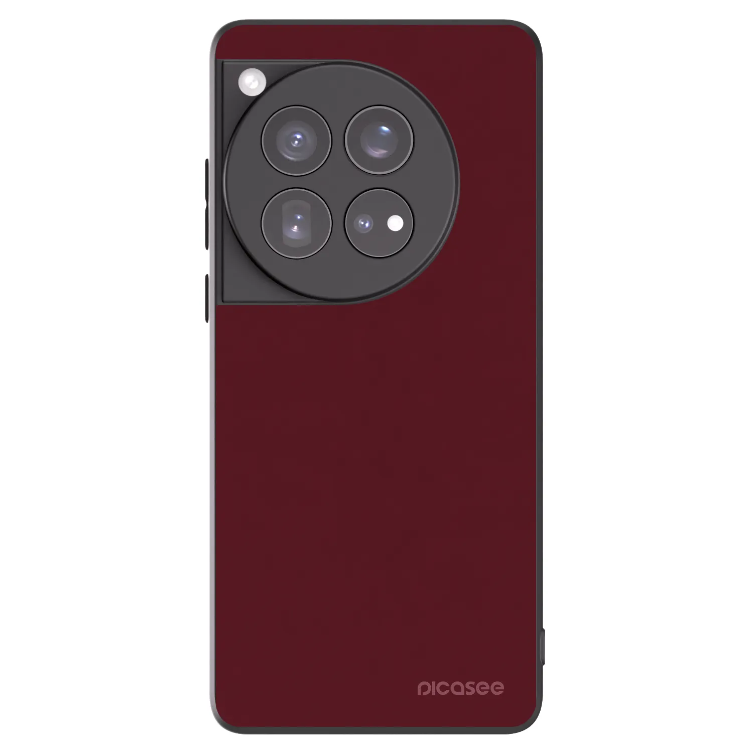 Picasee silikonowe czarne etui na OnePlus 12 5G - Burgundy red