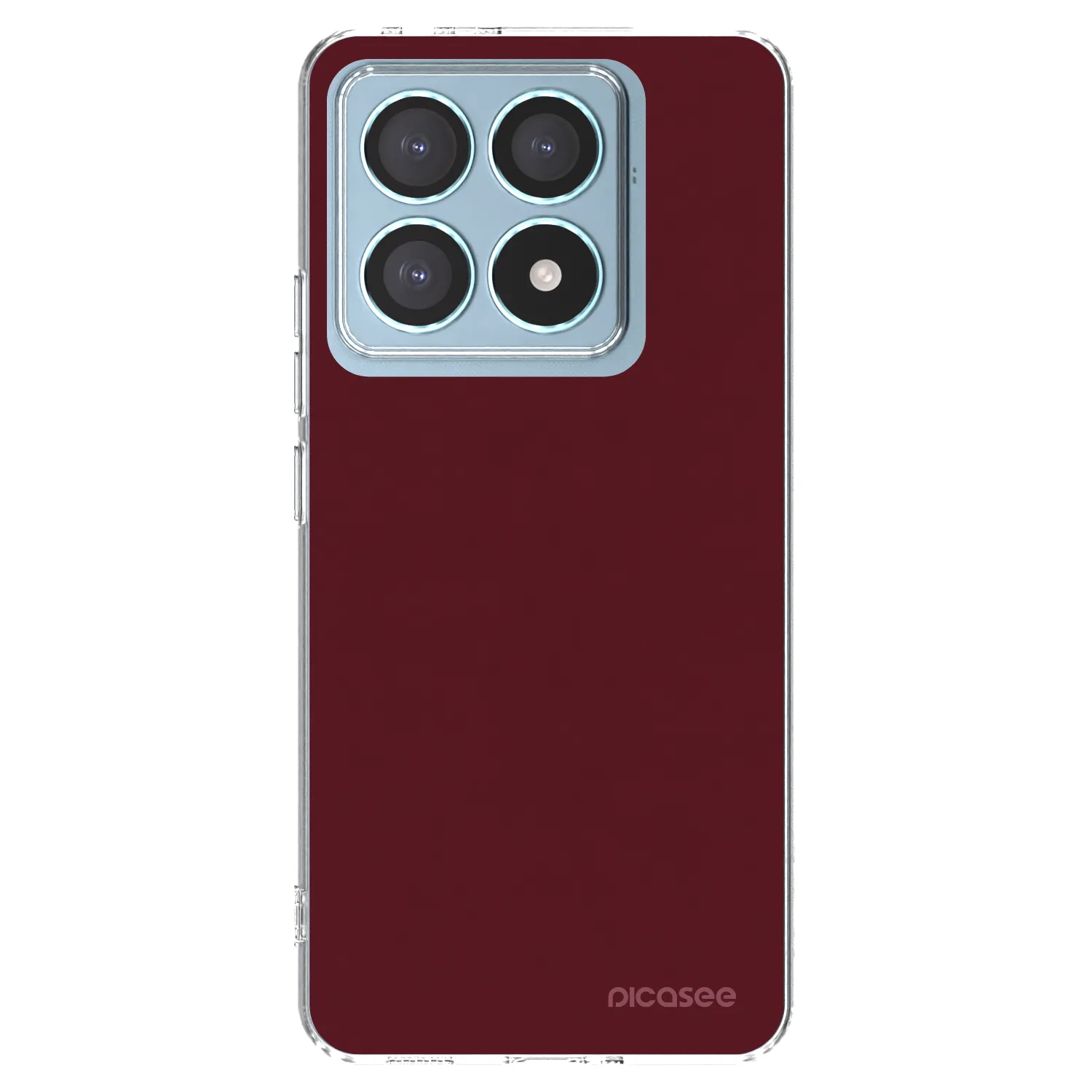 Picasee silikonowe przeźroczyste etui na Xiaomi 14T Pro - Burgundy red