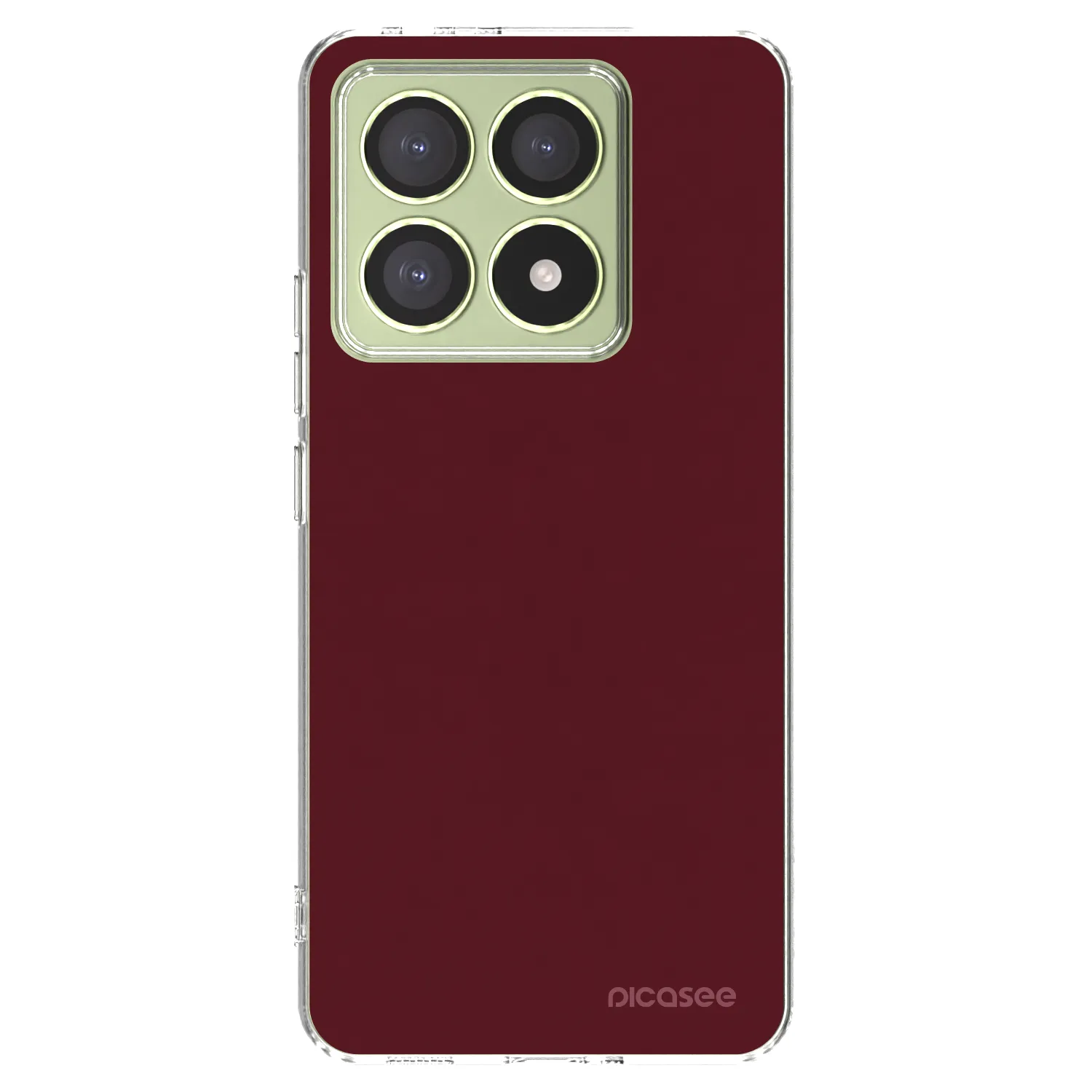 Picasee silikonowe przeźroczyste etui na Xiaomi 14T - Burgundy red
