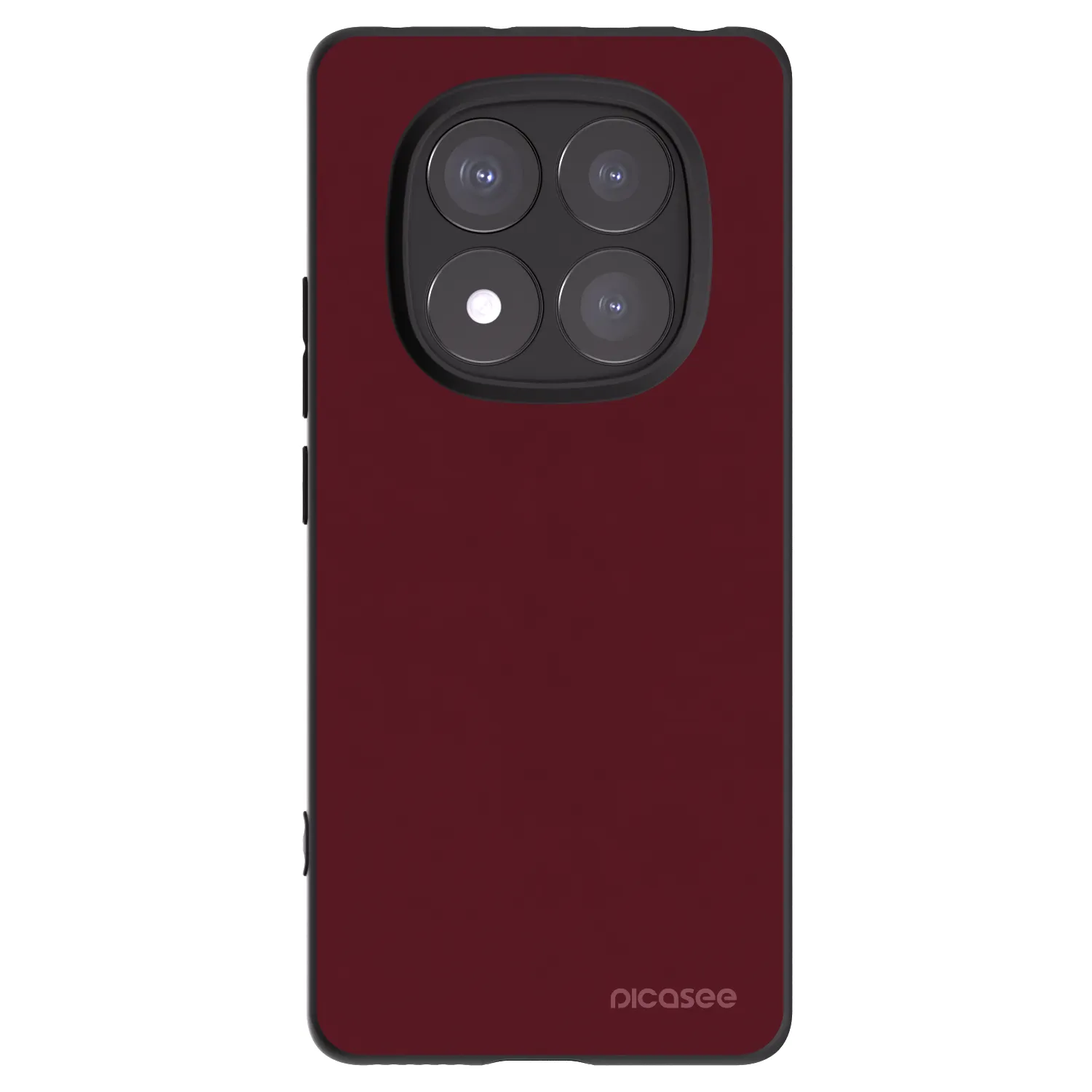 Picasee silikonowe czarne etui na Xiaomi Redmi Note 14 Pro 5G - Burgundy red
