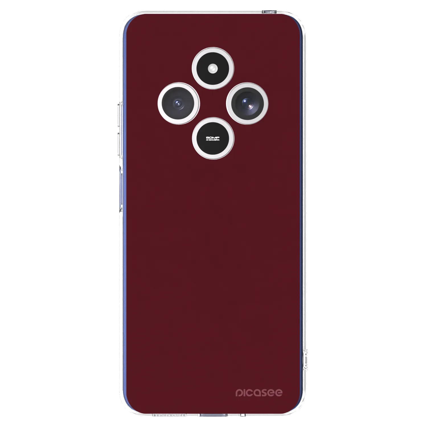 Picasee silikonowe przeźroczyste etui na Xiaomi Redmi 14C - Burgundy red
