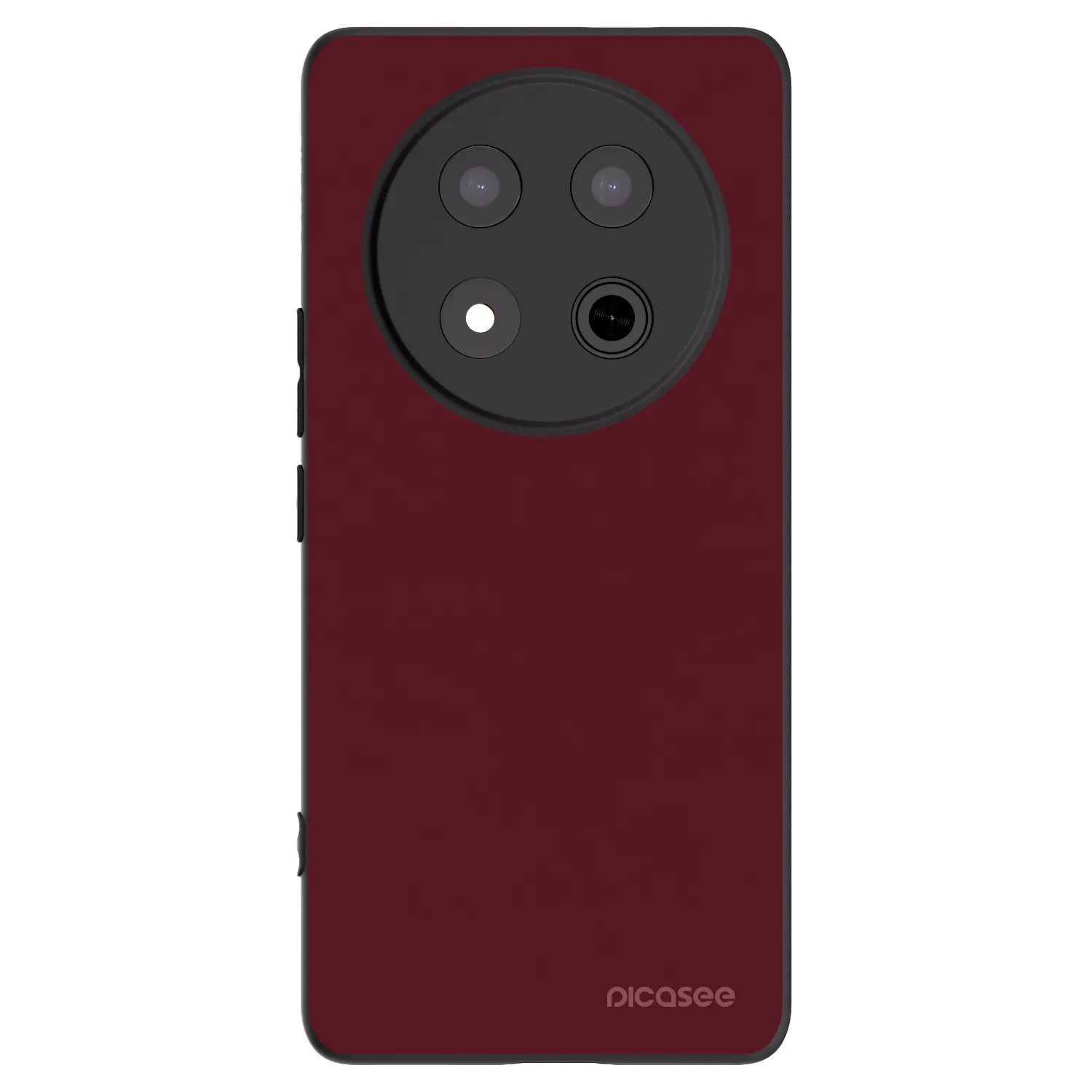 Picasee silikonowe czarne etui na Honor Magic7 Lite 5G - Burgundy red