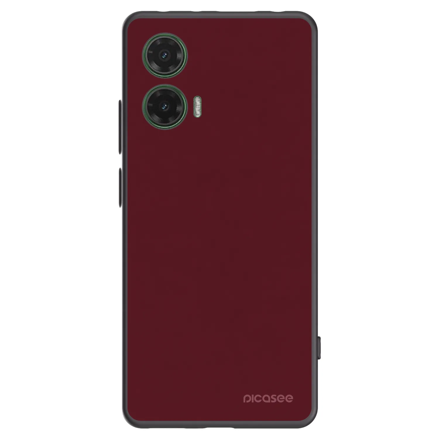 Picasee silikonowe czarne etui na Motorola Moto G35 5G - Burgundy red