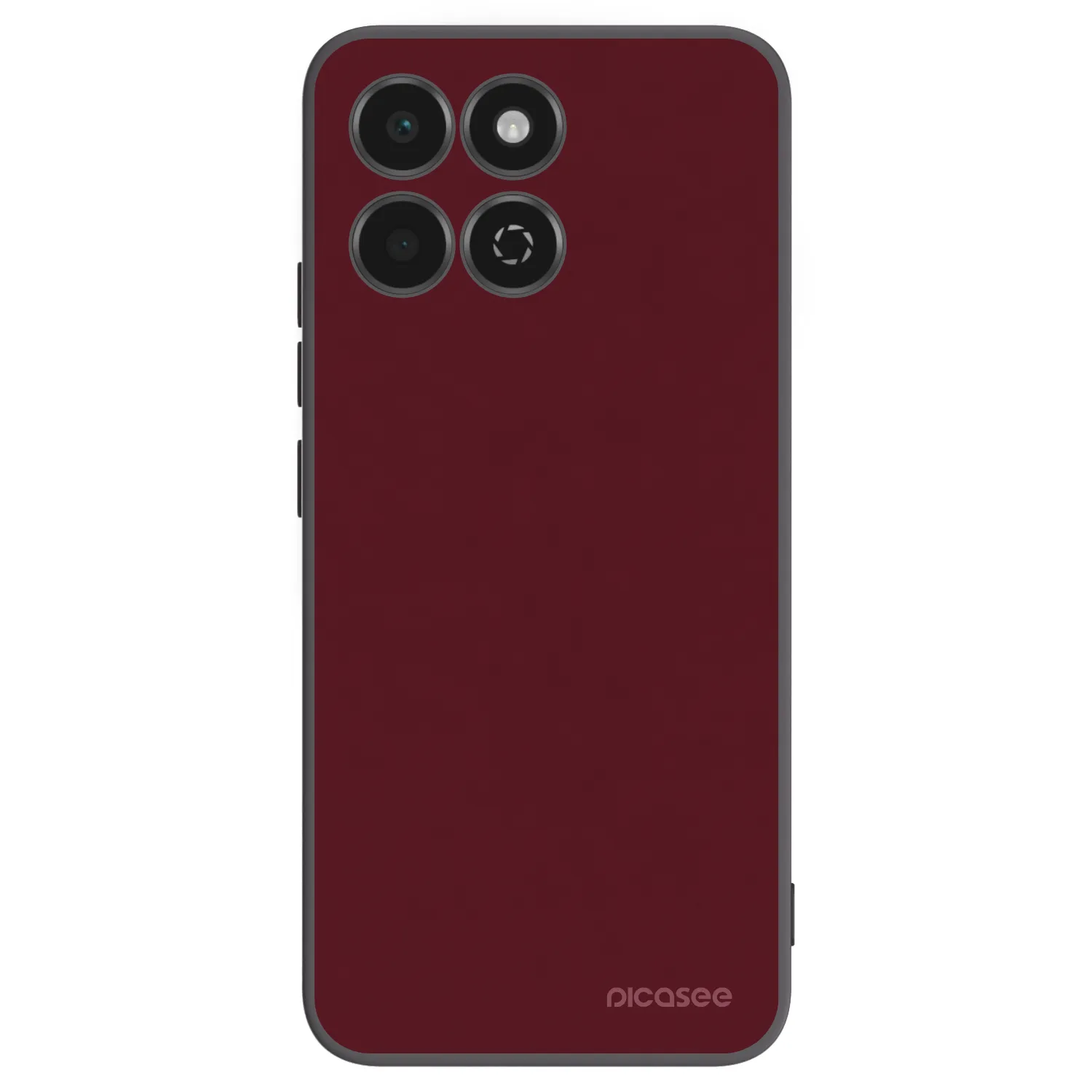 Picasee silikonowe czarne etui na Honor 200 Smart 5G - Burgundy red