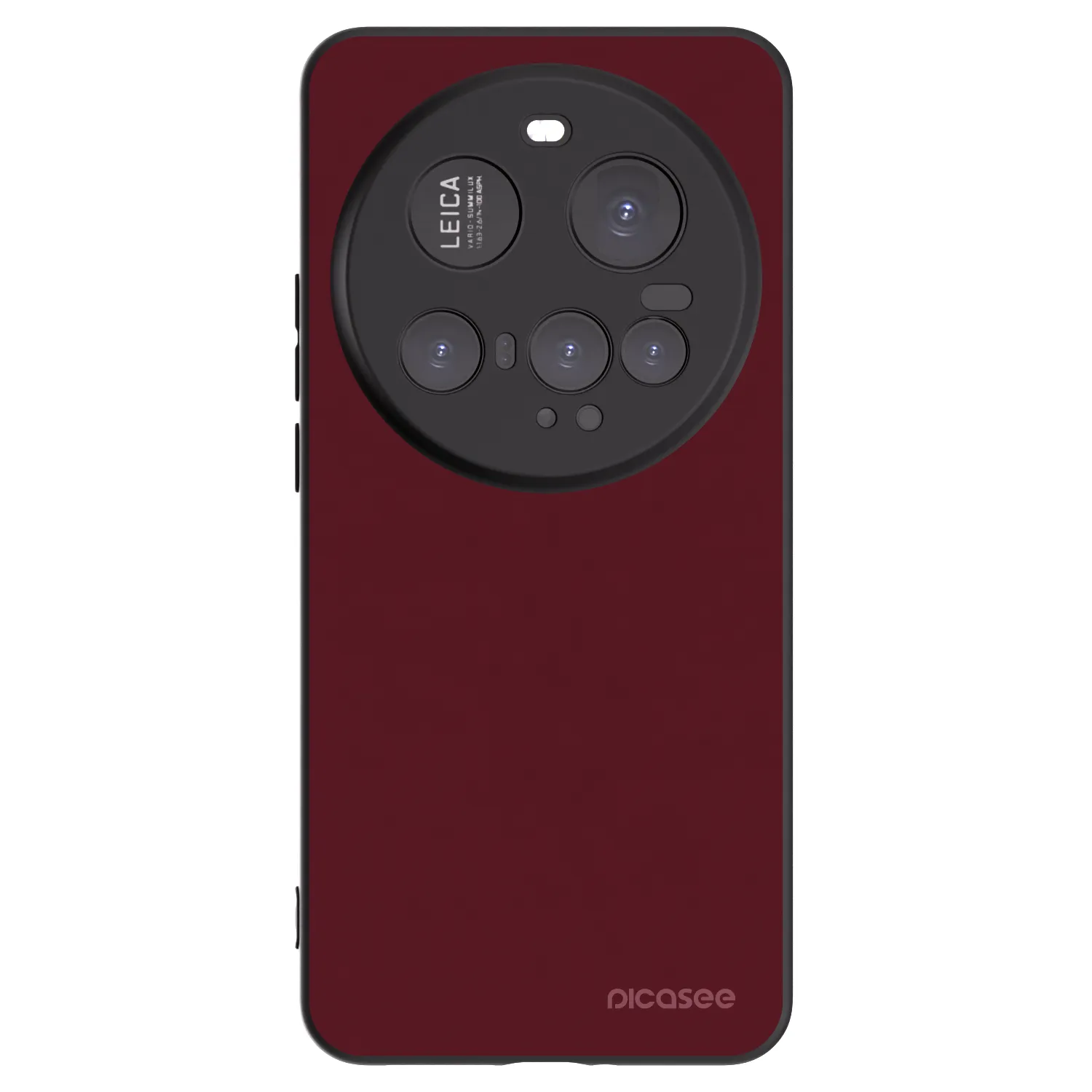 Picasee silikonowe czarne etui na Xiaomi 15 Ultra - Burgundy red