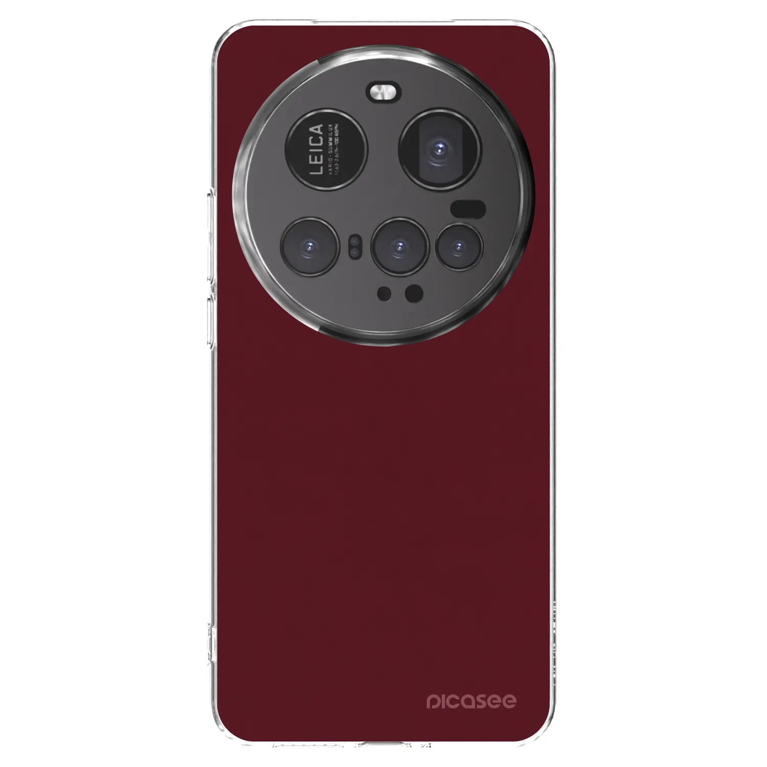 Picasee silikonowe przeźroczyste etui na Xiaomi 15 Ultra - Burgundy red
