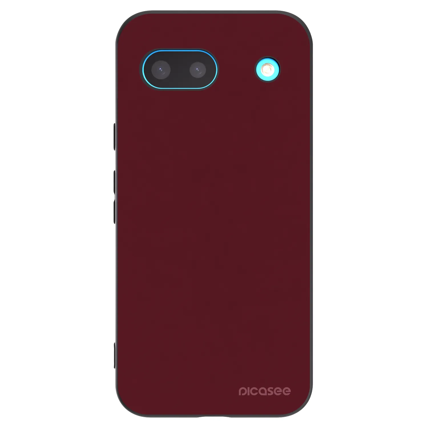 Picasee silikonowe czarne etui na Google Pixel 8a - Burgundy red