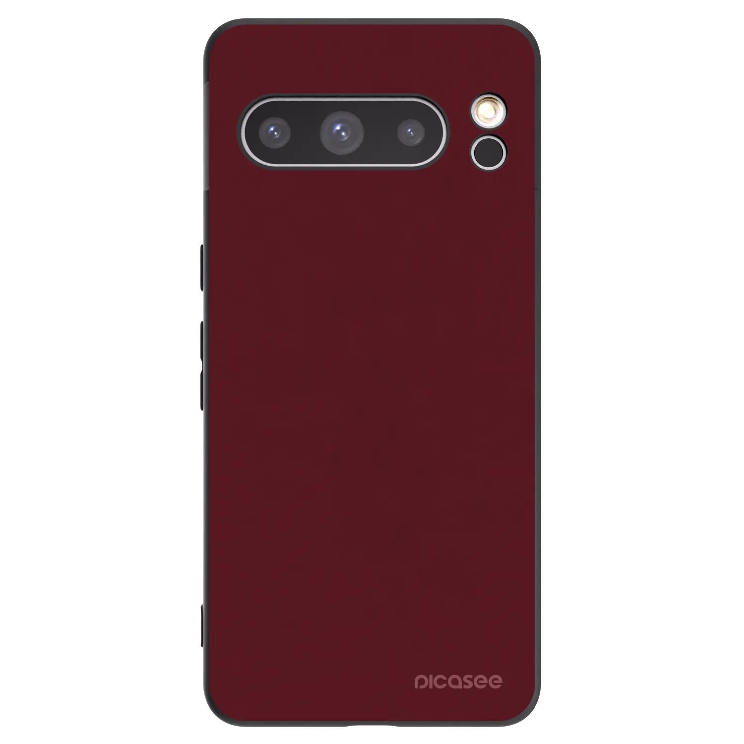 Picasee silikonowe czarne etui na Google Pixel 8 Pro - Burgundy red