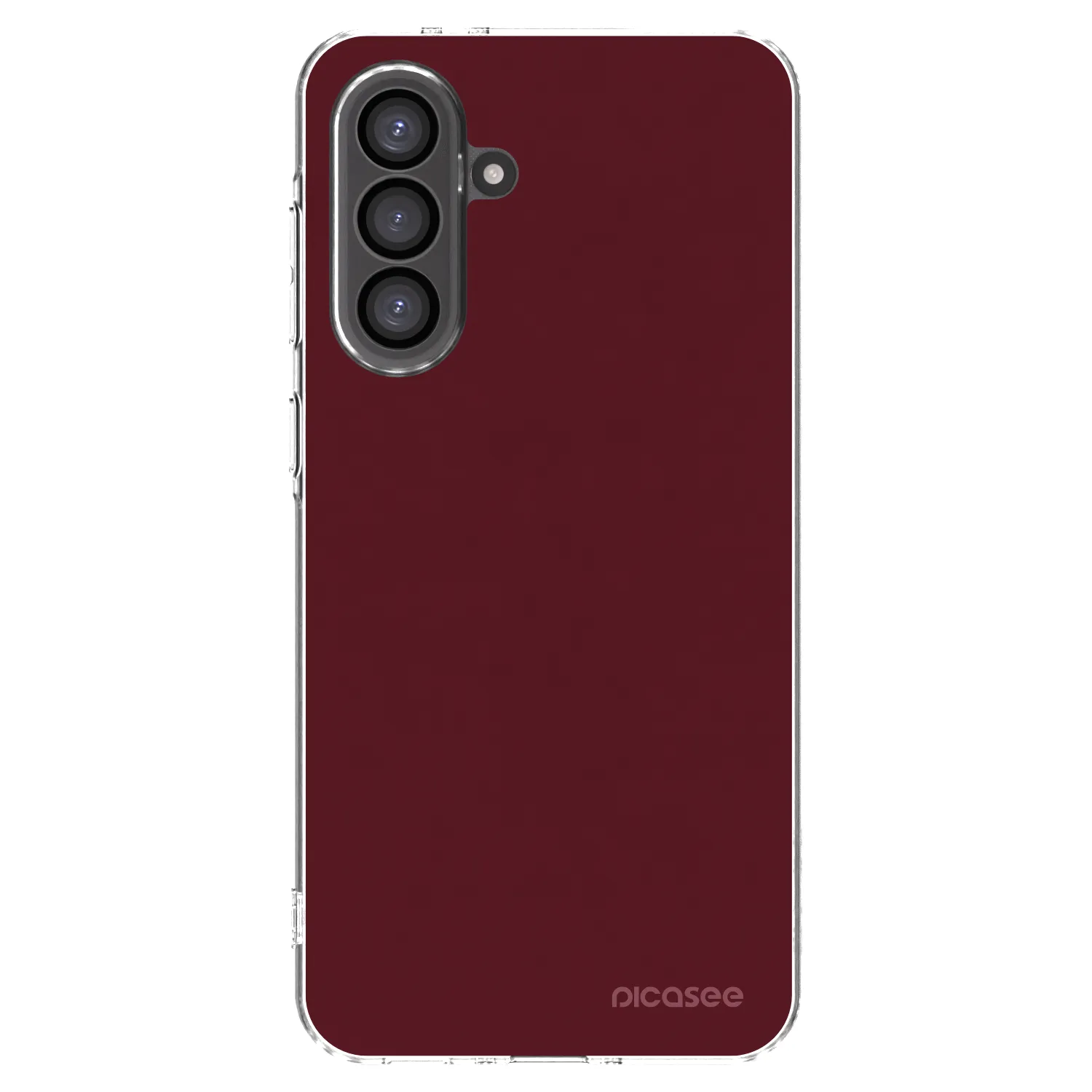Picasee silikonowe przeźroczyste etui na Samsung Galaxy A56 5G A566B - Burgundy red