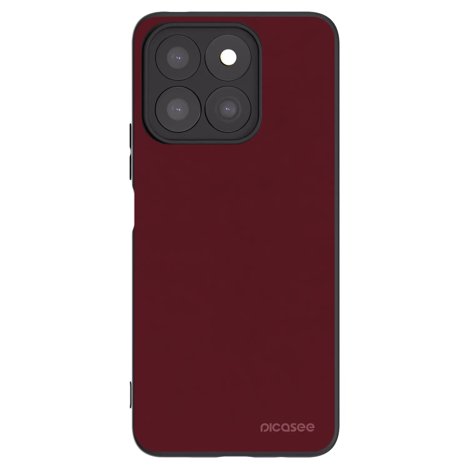 Picasee silikonowe czarne etui na Honor X8c - Burgundy red
