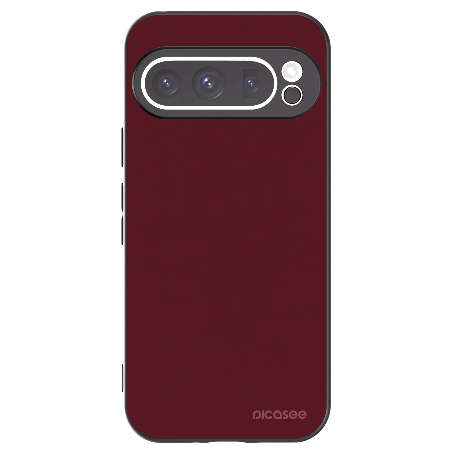 Picasee silikonowe czarne etui na Google Pixel 9 Pro - Burgundy red