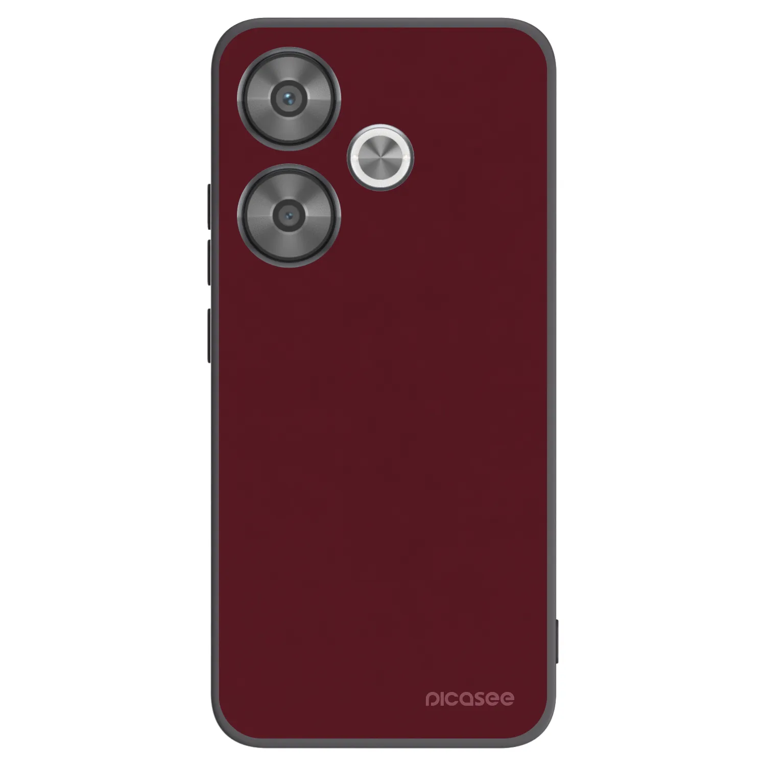 Picasee silikonowe czarne etui na Xiaomi Poco F6 - Burgundy red
