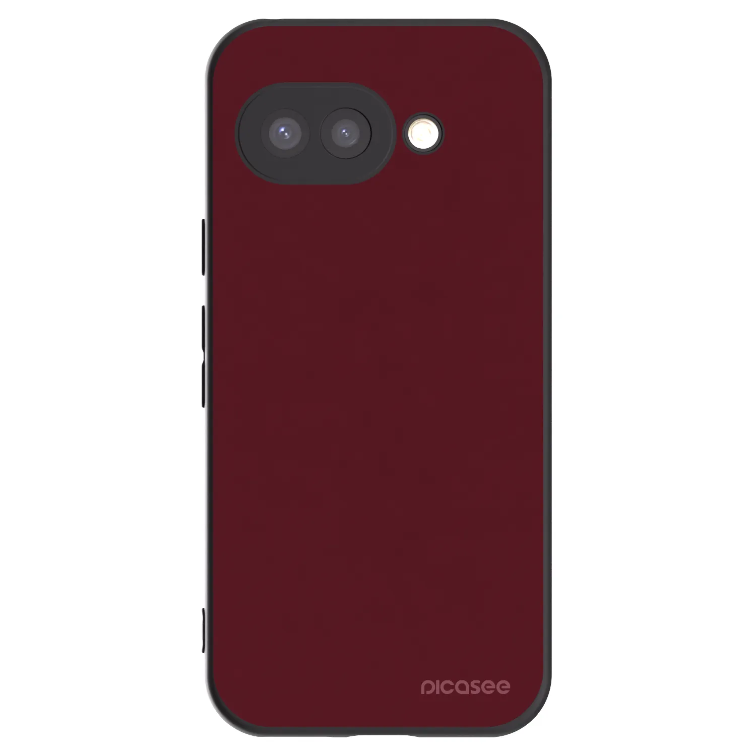 Picasee silikonowe czarne etui na Google Pixel 9a - Burgundy red