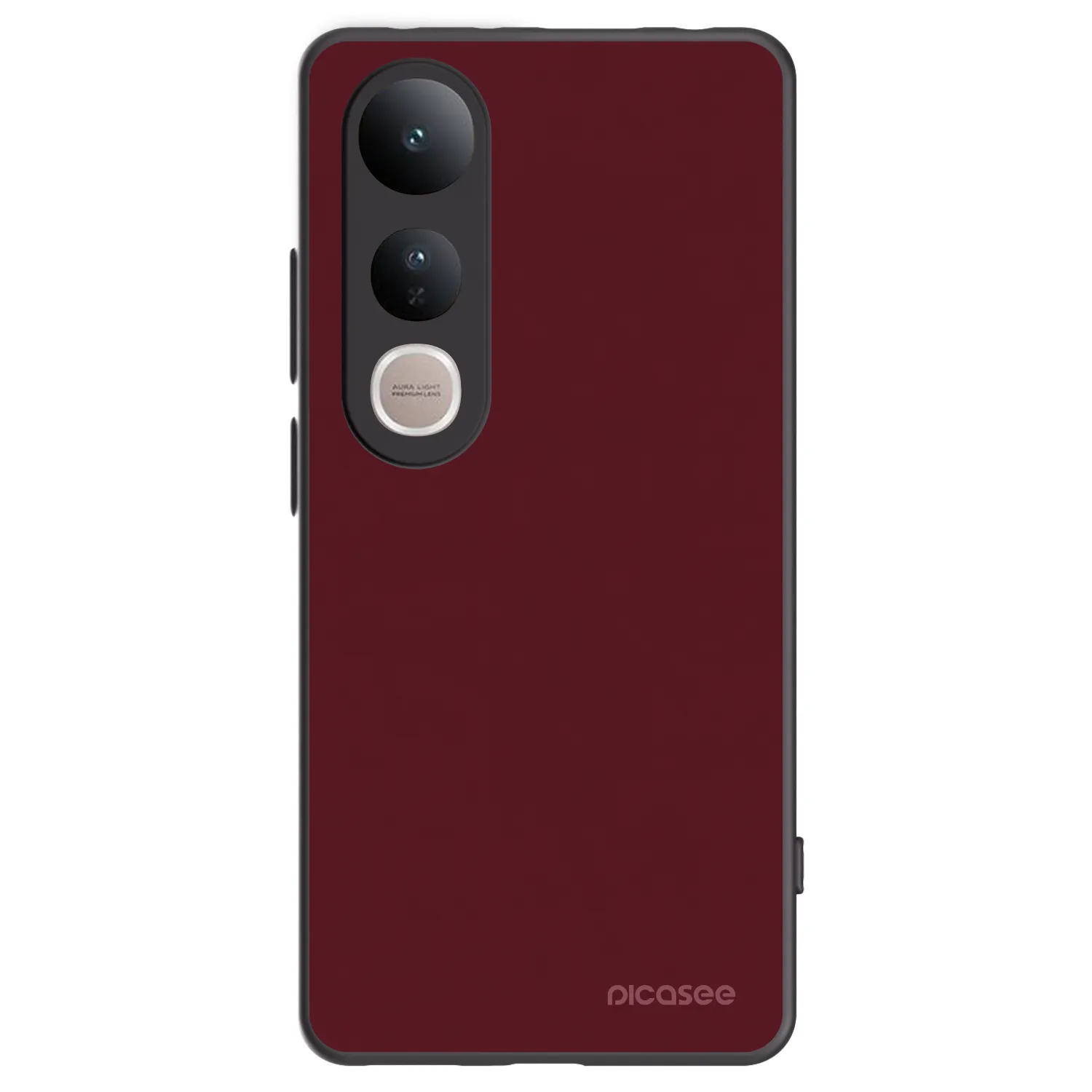 Picasee silikonowe czarne etui na Vivo V50 Lite 5G - Burgundy red