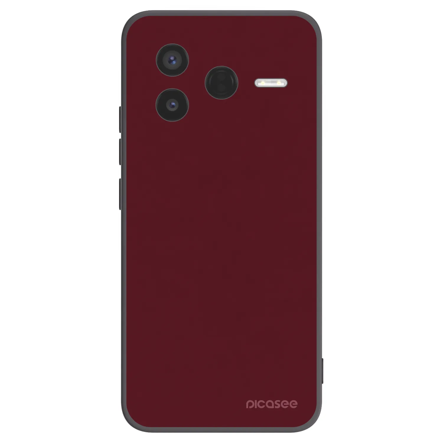 Picasee silikonowe czarne etui na Xiaomi Poco F7 Pro 5G - Burgundy red