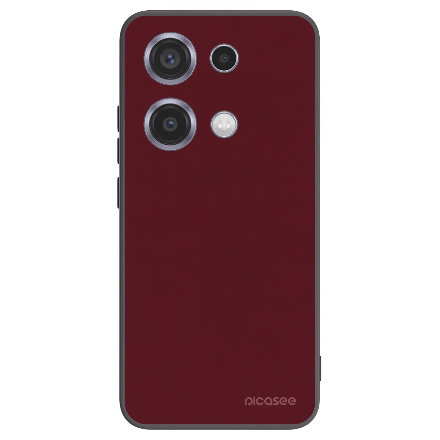 Picasee silikonowe czarne etui na Xiaomi Redmi Note 14S - Burgundy red