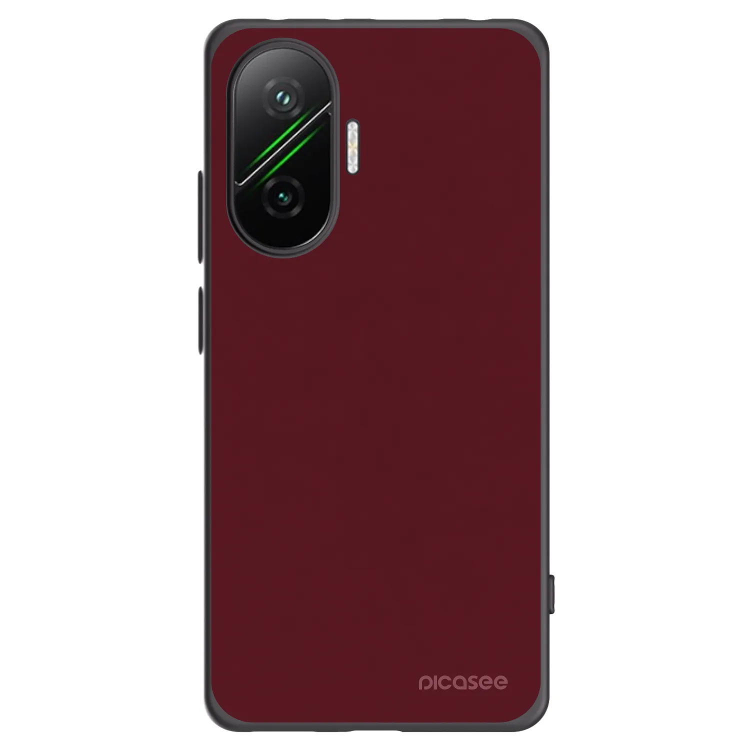 Picasee silikonowe czarne etui na Xiaomi Poco F7 5G - Burgundy red