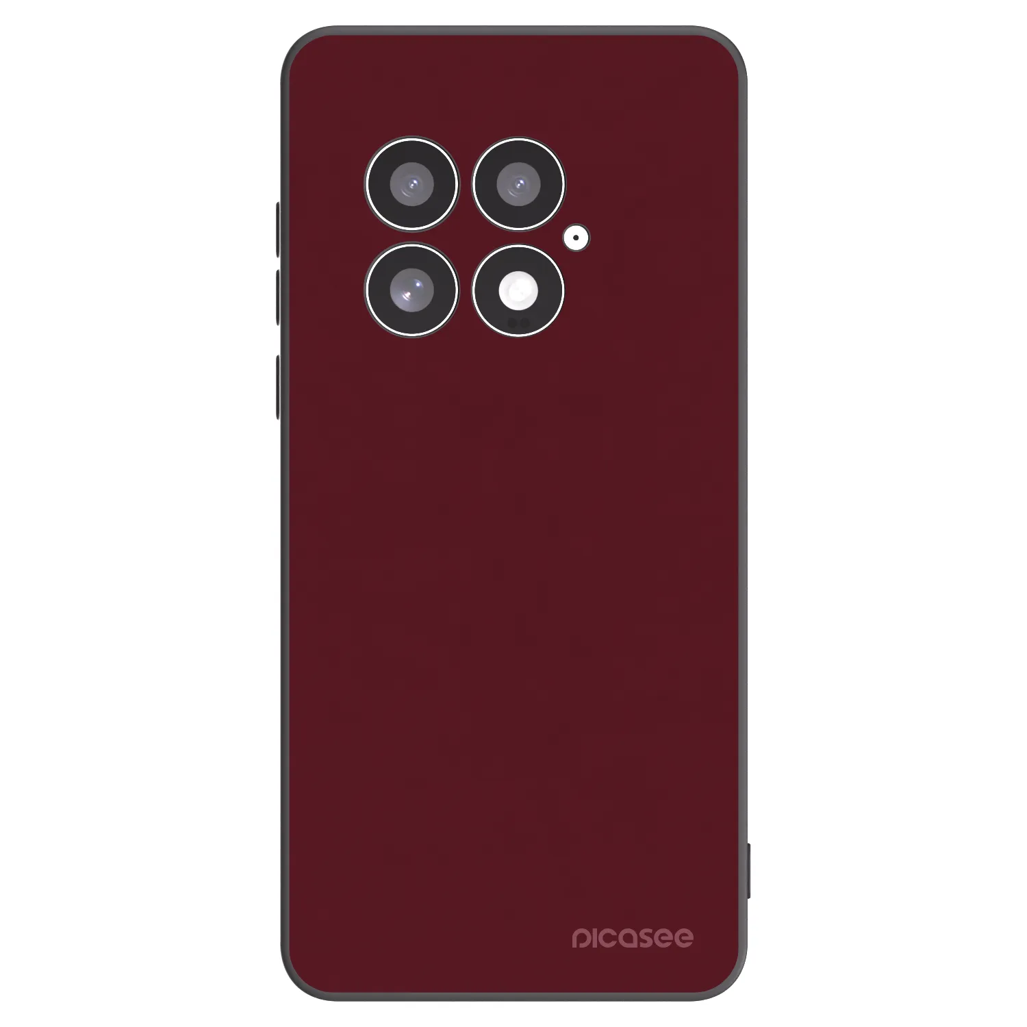 Picasee silikonowe czarne etui na OnePlus 13 5G - Burgundy red