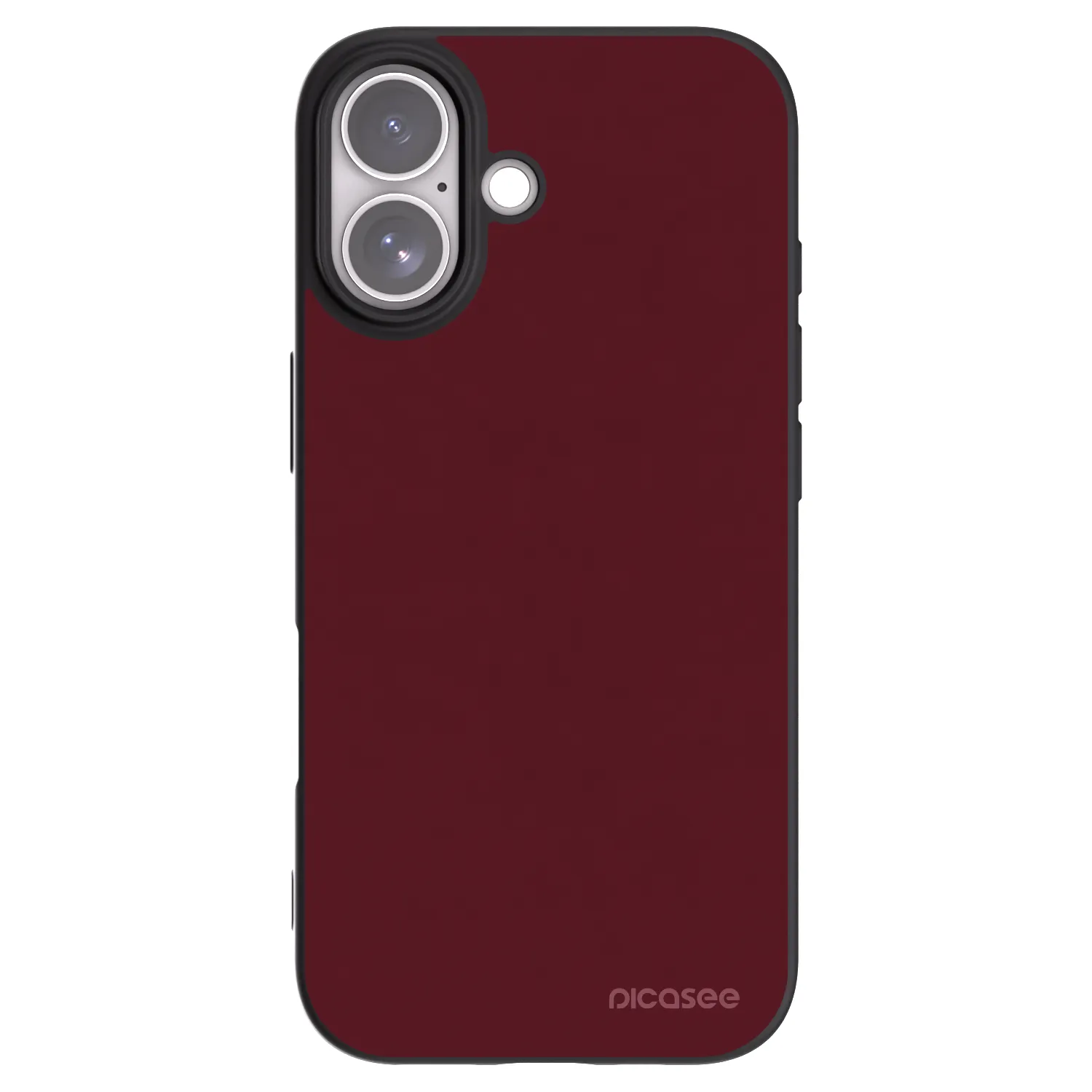 Picasee silikonowe czarne etui na Apple iPhone 17 - Burgundy red