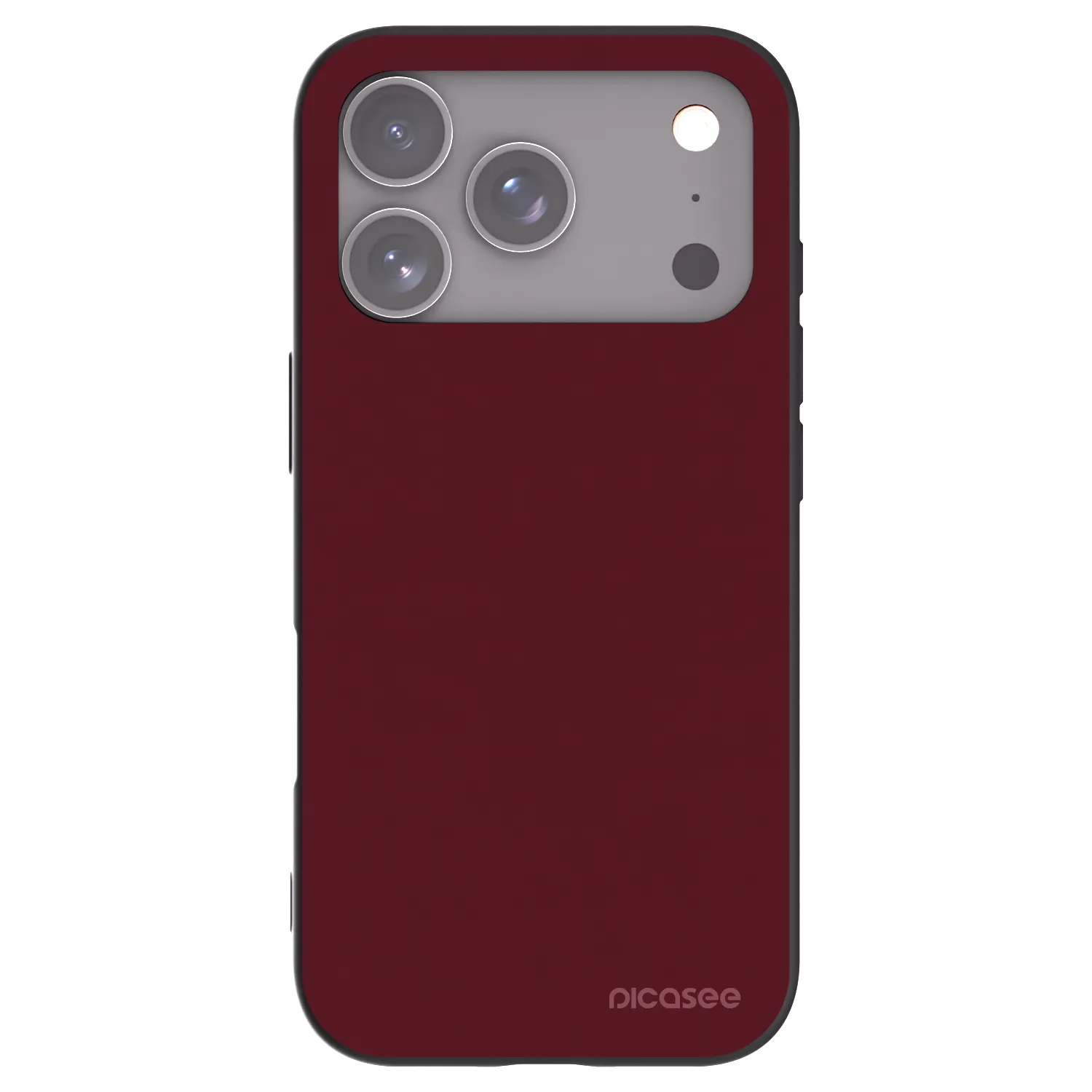 Picasee silikonowe czarne etui na Apple iPhone 17 Pro - Burgundy red